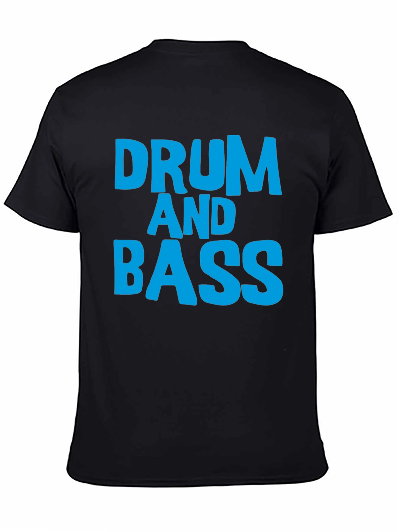 Black Drum and Bass T-Shirt Black Cotton Music Tee view 4