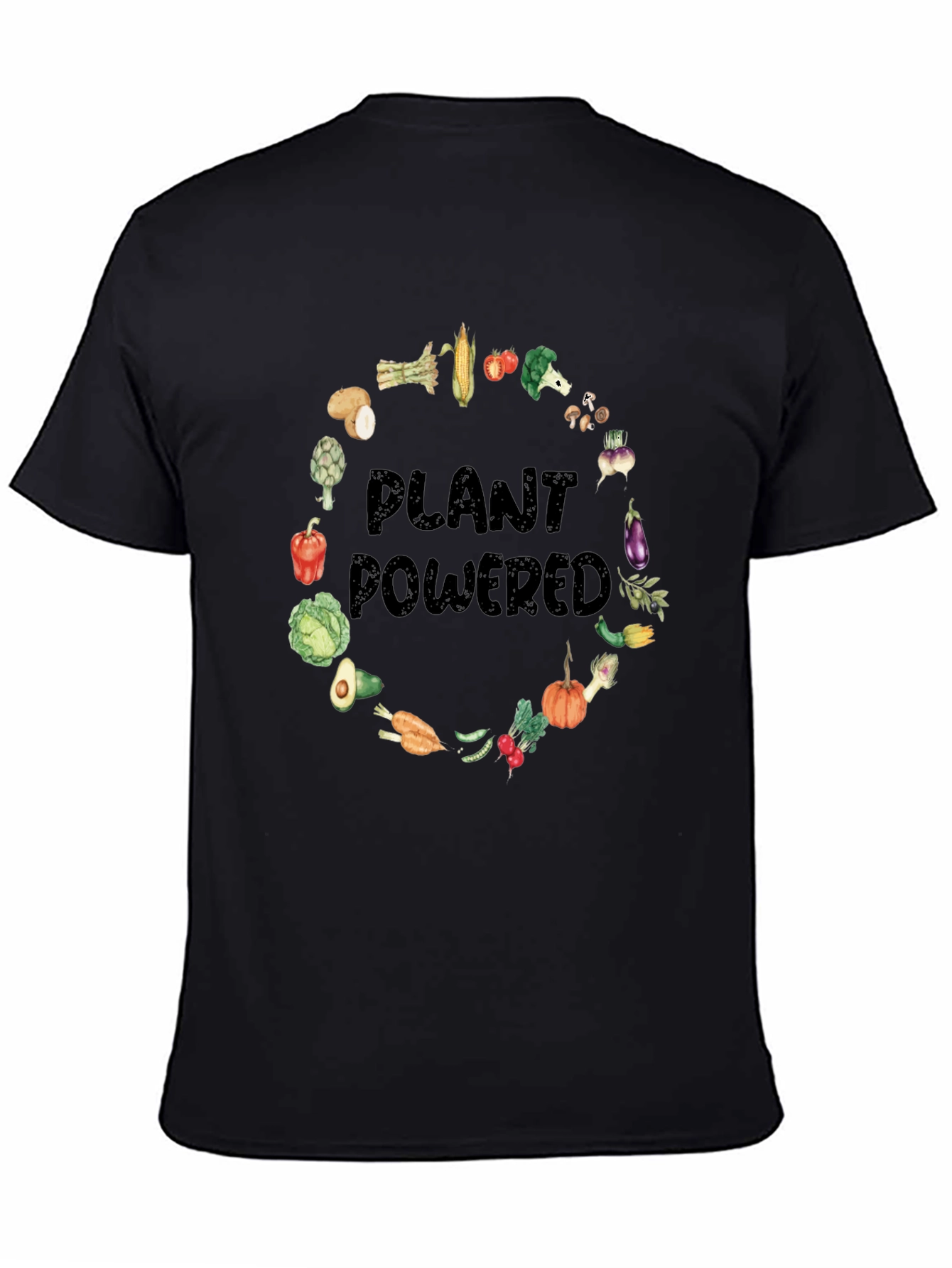 Black Plant Powered Graphic T-Shirt view 4