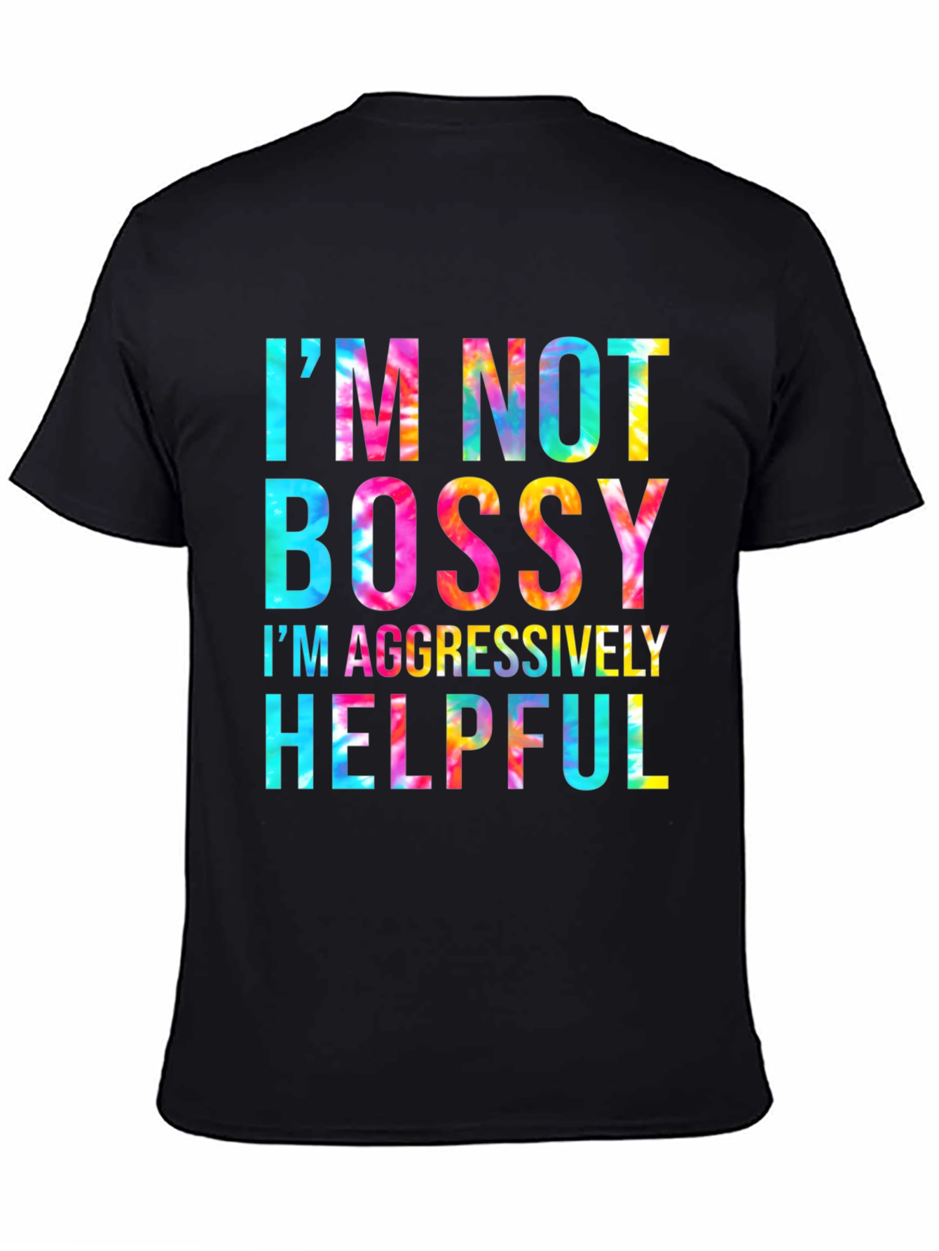 Black I'm Not Bossy T-Shirt view 4