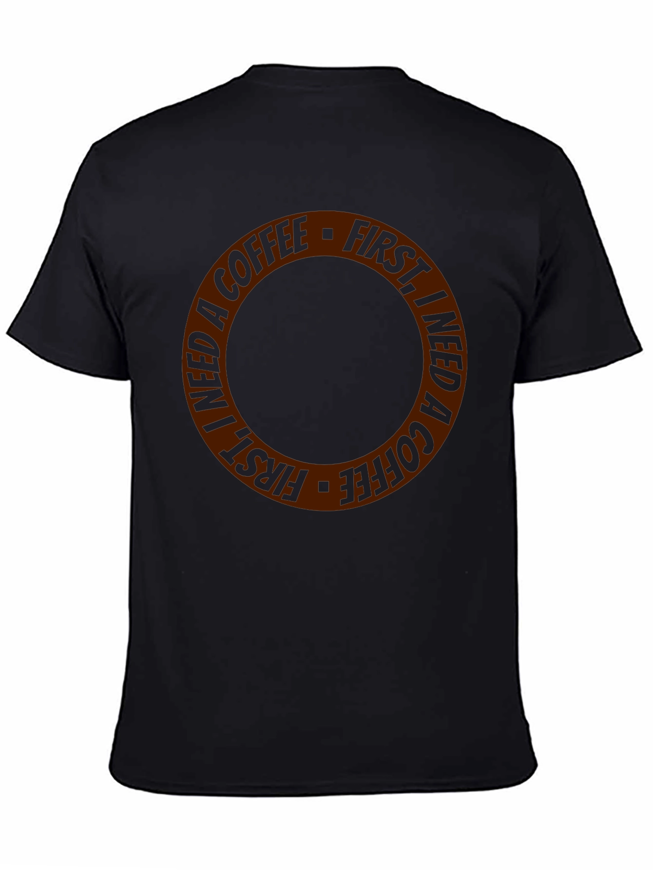 Black Coffee First Graphic Tee - Unisex Black T-Shirt view 4