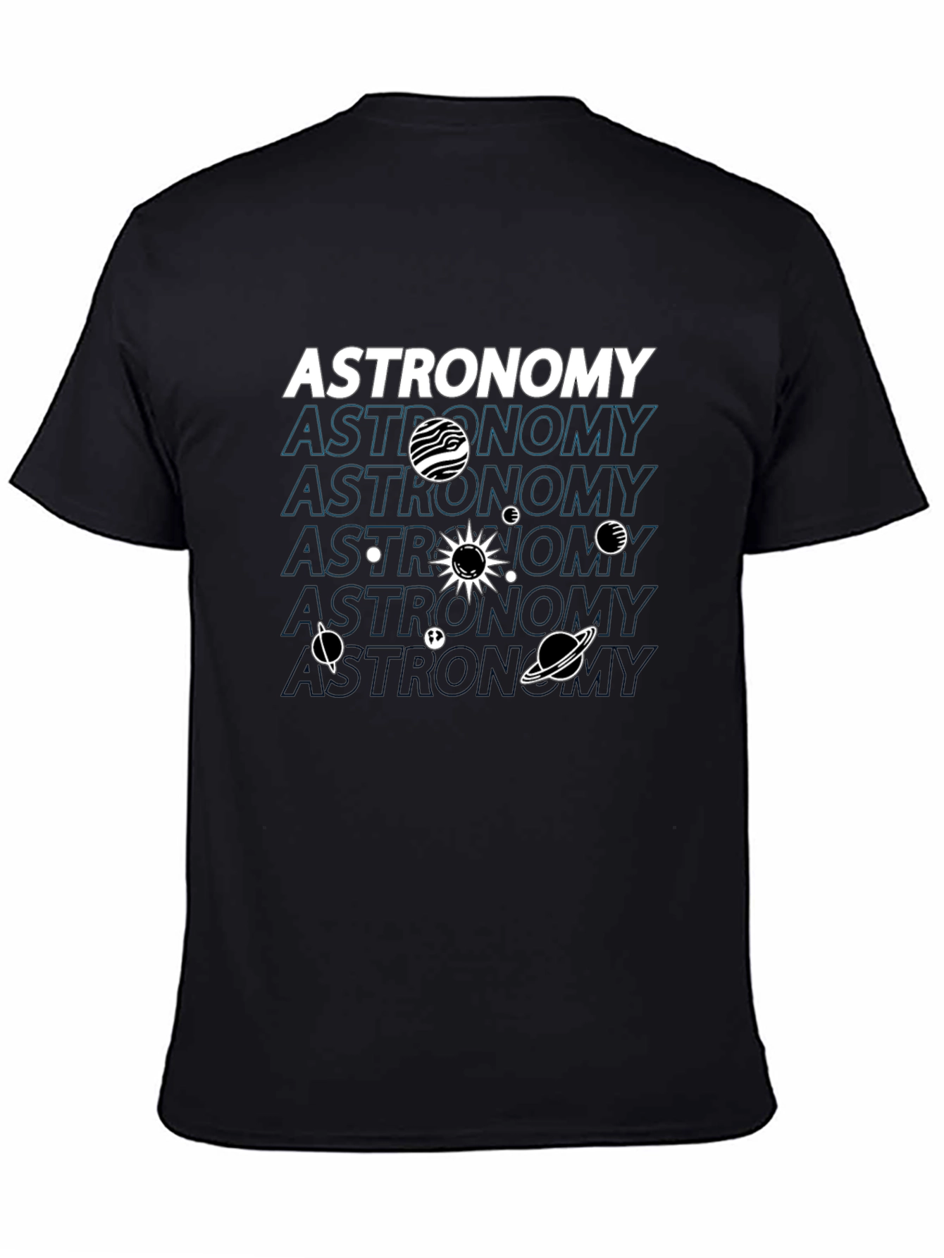 Black Astronomy Graphic T-Shirt - Explore the Cosmos in Style view 4