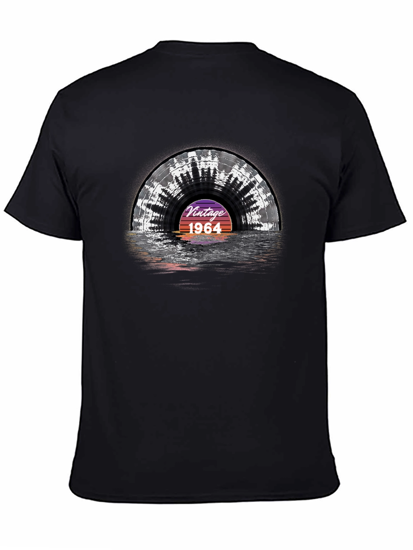 Black Vintage 1964 Record T-Shirt view 4