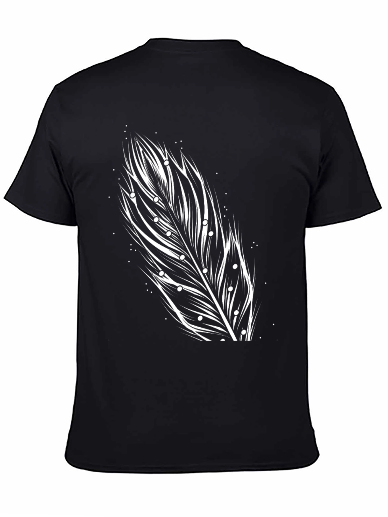 Black Feather Graphic Tee - Unique Design, Soft Cotton view 4