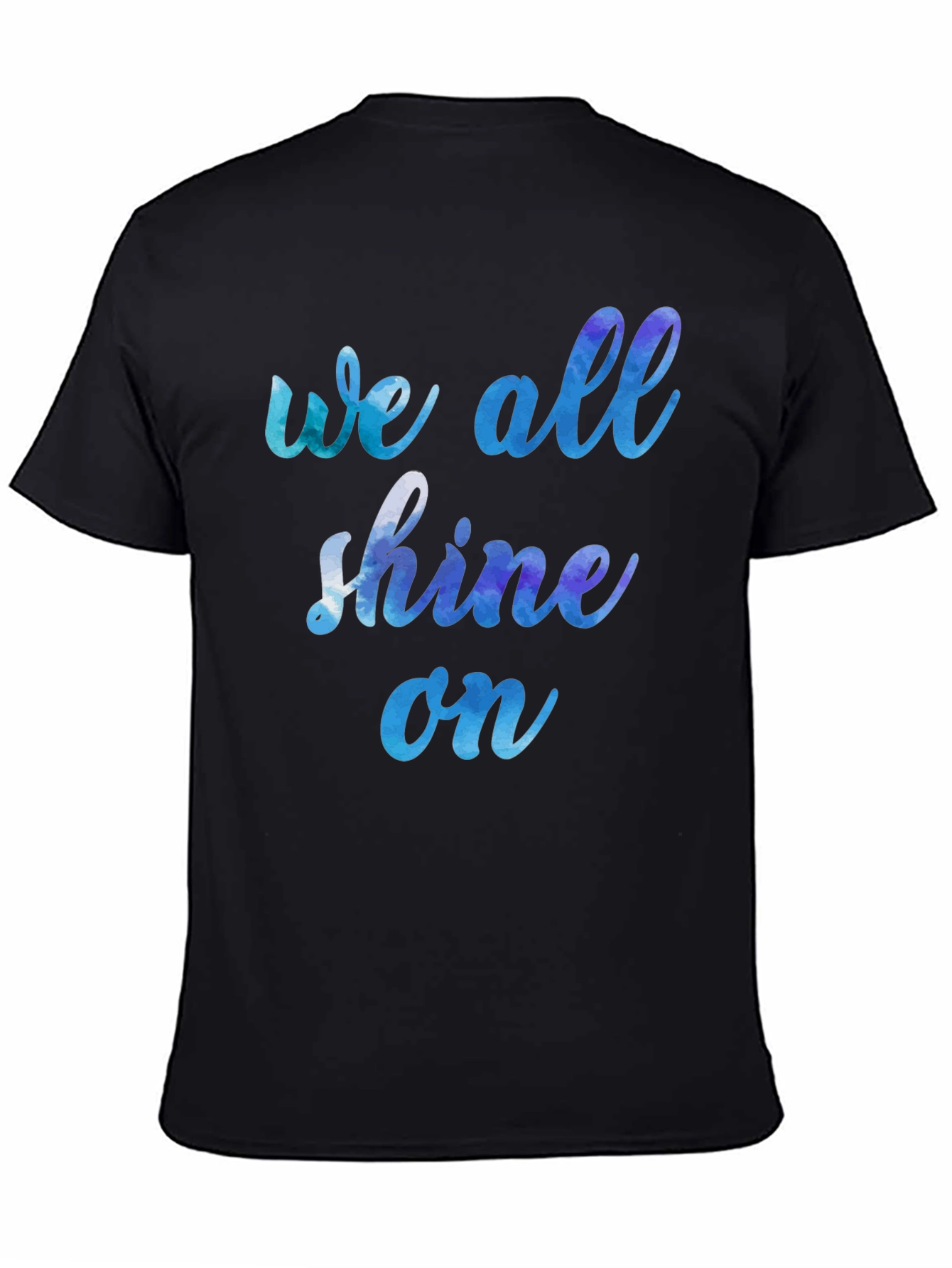 Black We All Shine On Graphic Tee - Soft Cotton Blend view 4