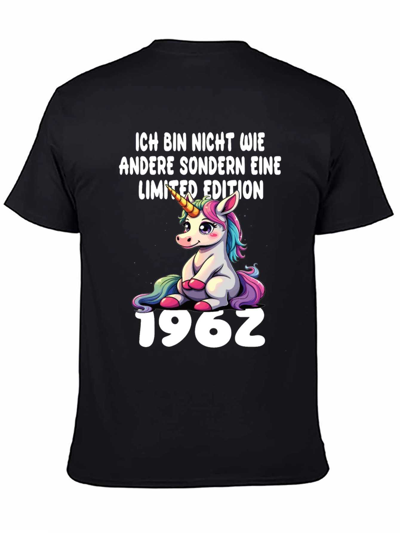 Black Limited Edition Unicorn 1962 T-Shirt view 4