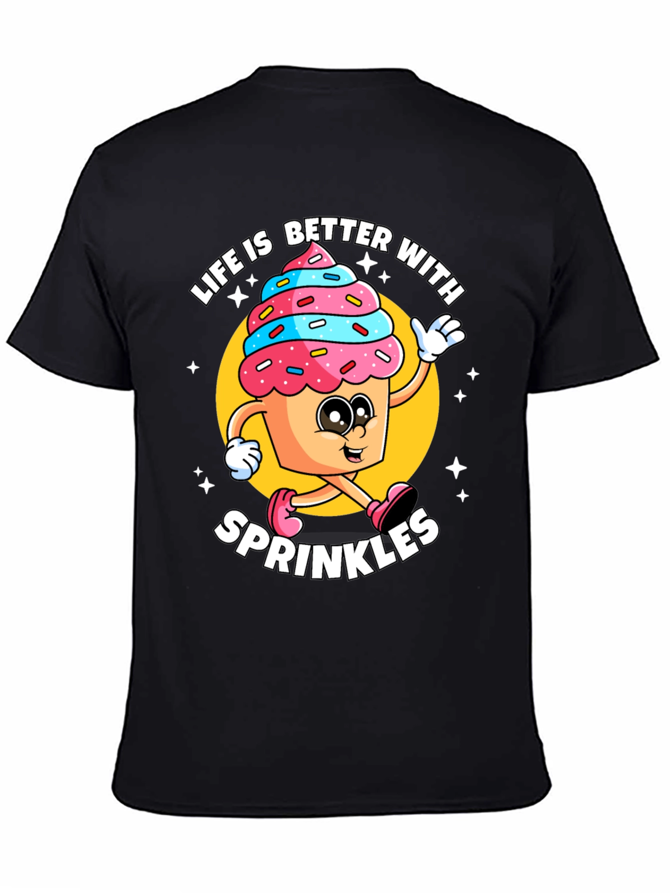 Black Life is Better with Sprinkles T-Shirt view 4