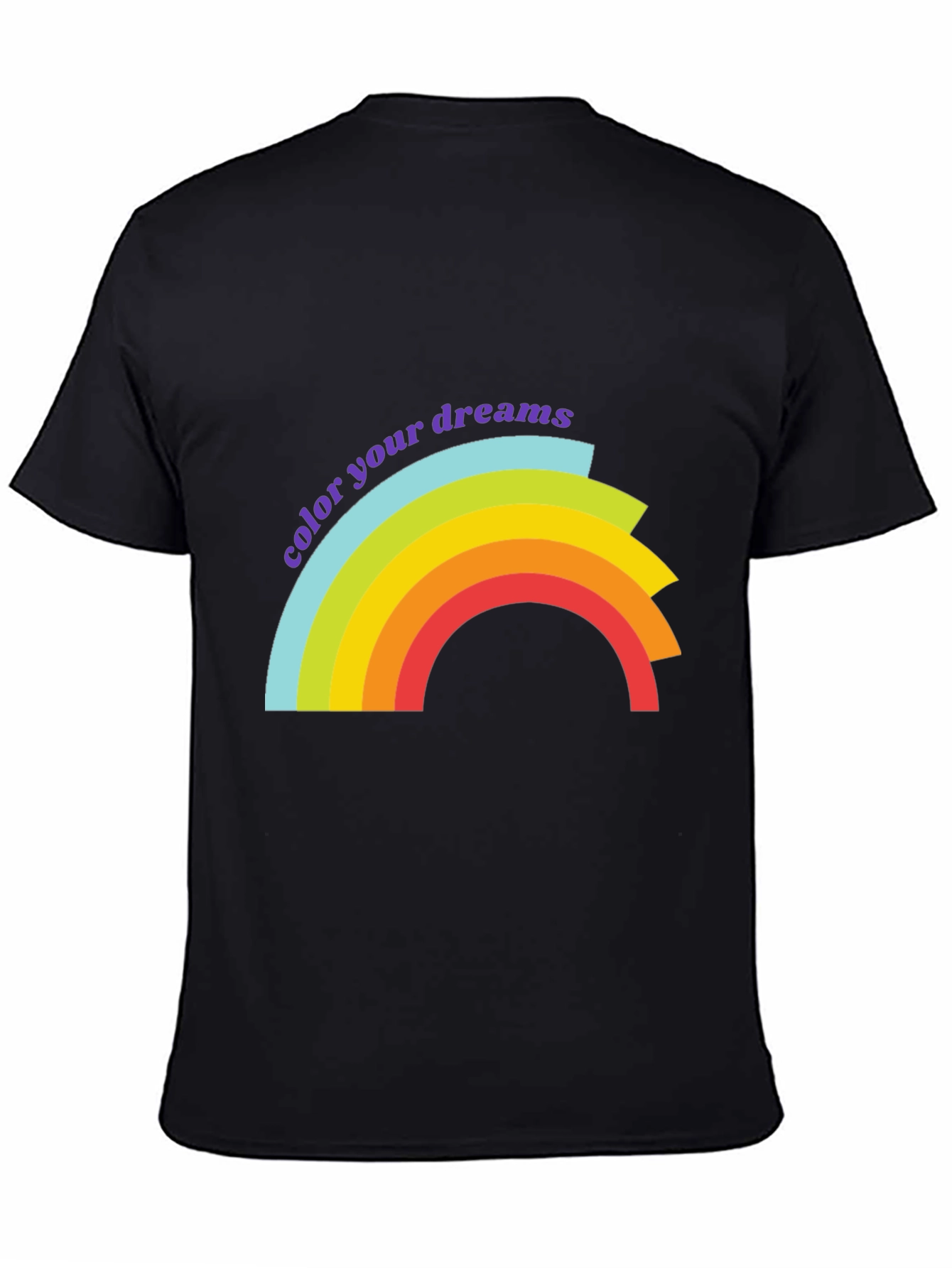 Black Color Your Dreams Graphic T-Shirt - Soft Cotton Blend view 4