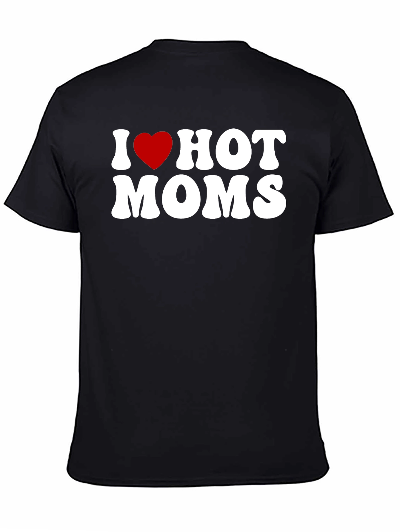 Black I Heart Hot Moms Graphic Tee view 4