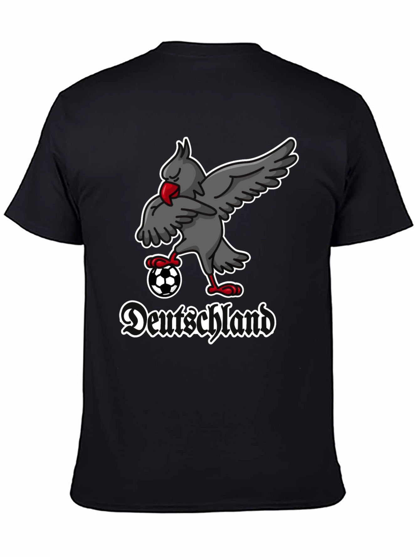 Black Germany Soccer Raven T-Shirt view 4