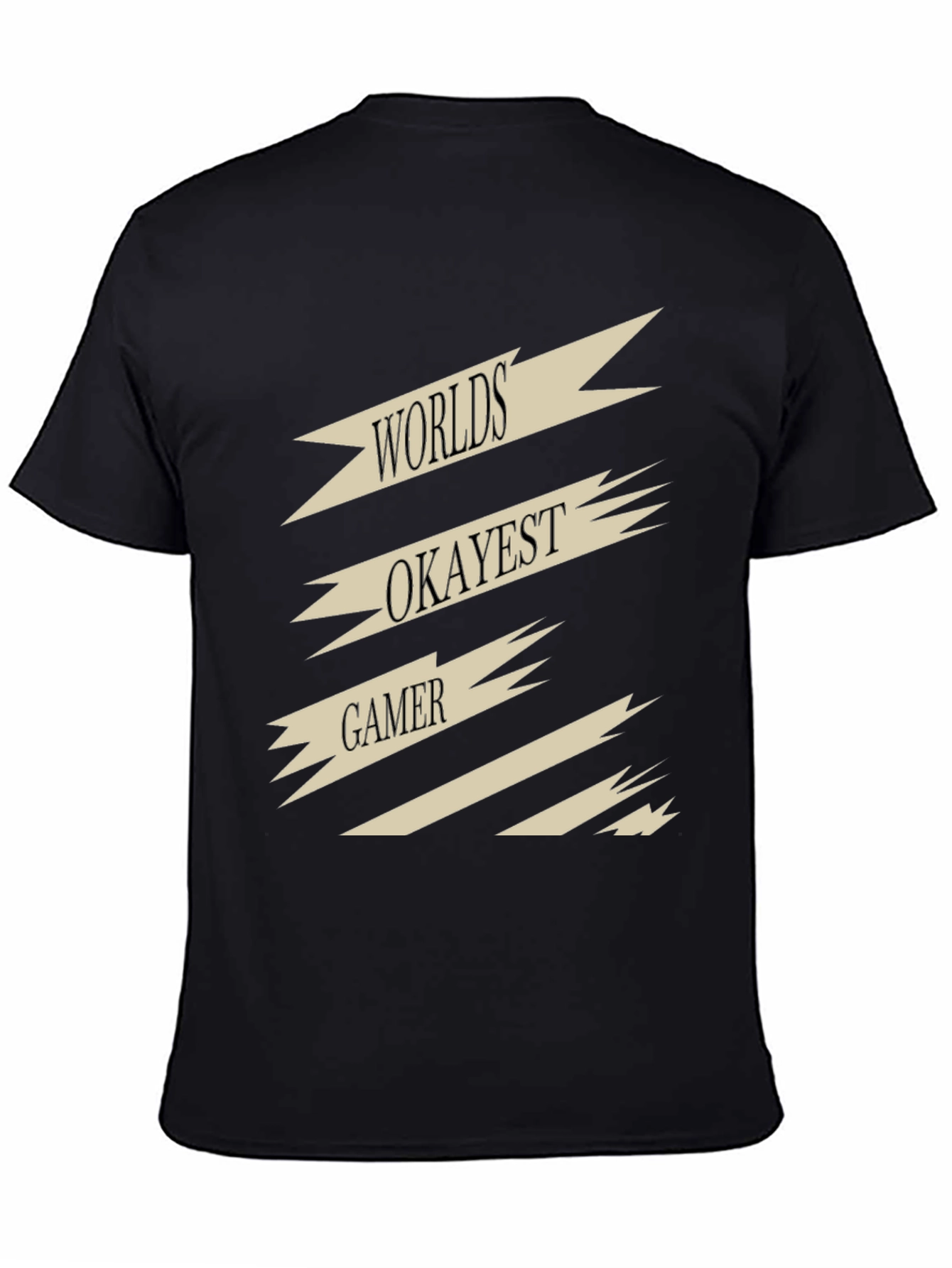 Black World's Okayest Gamer Black T-Shirt view 4