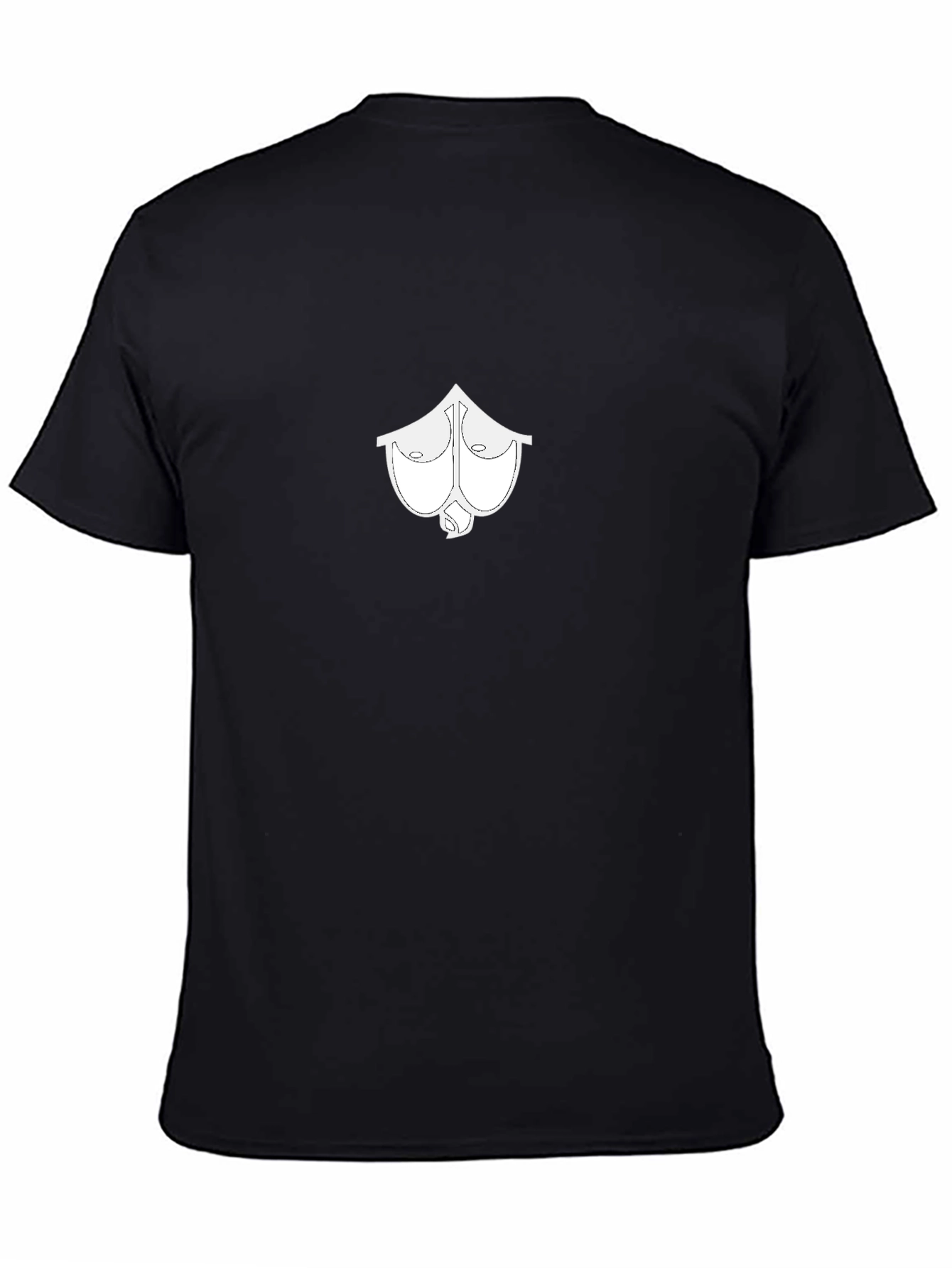 Black Men's Black T-Shirt with Boobs Ace Spade Graphic Print view 4