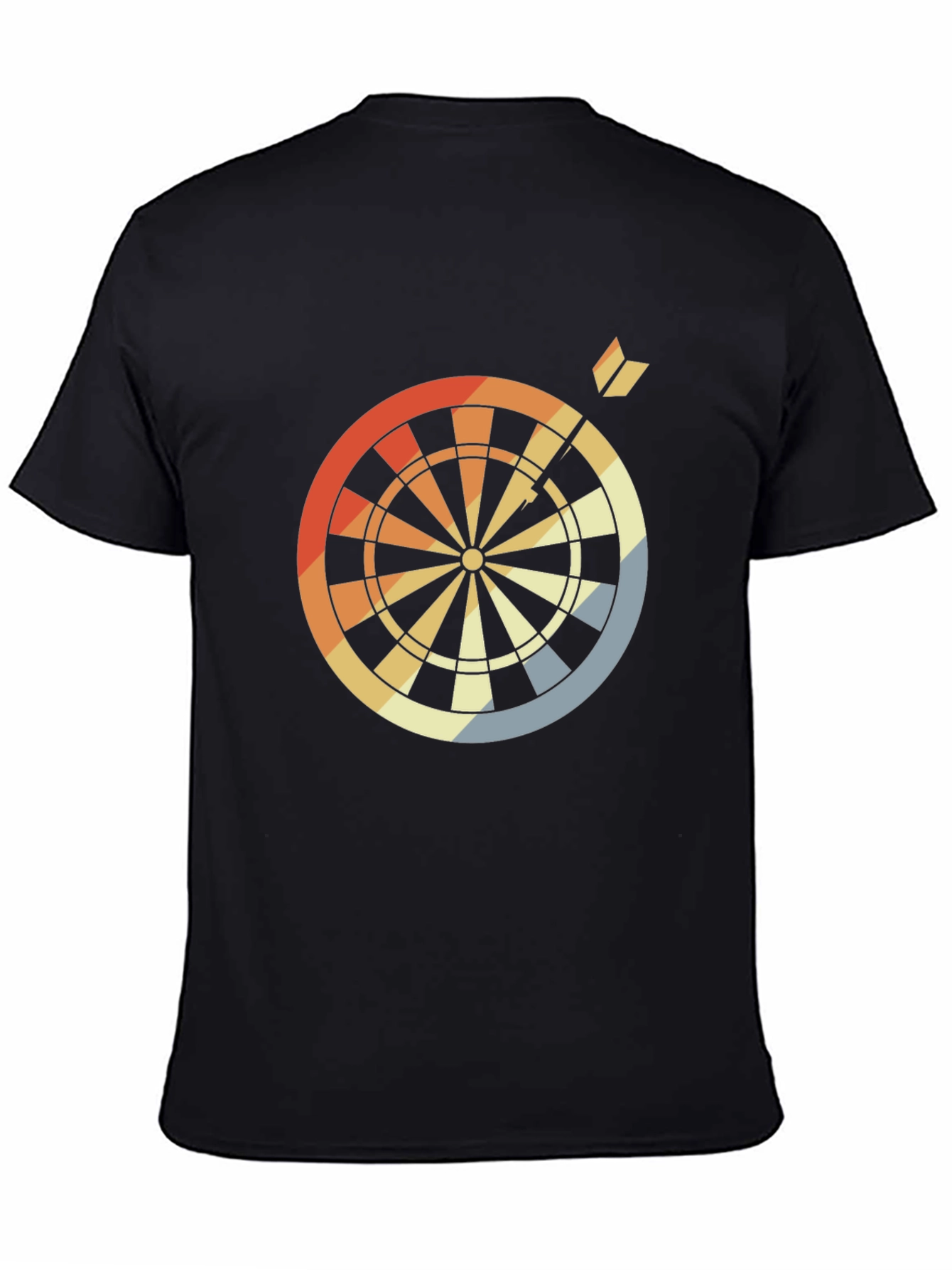Black Retro Dartboard T-Shirt - Bullseye Tee view 4