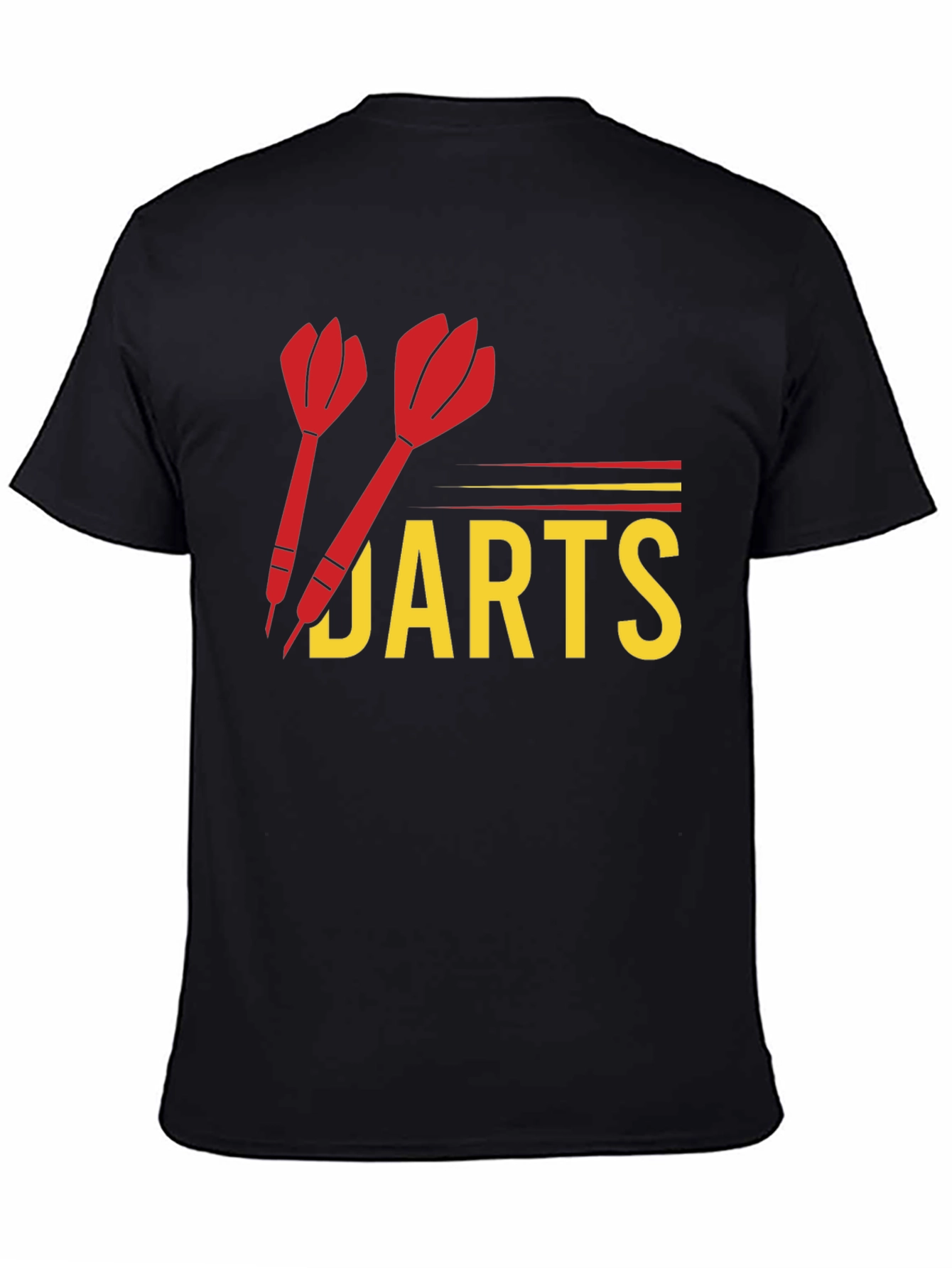 Black Darts Graphic T-Shirt - Fun Casual Wear view 4