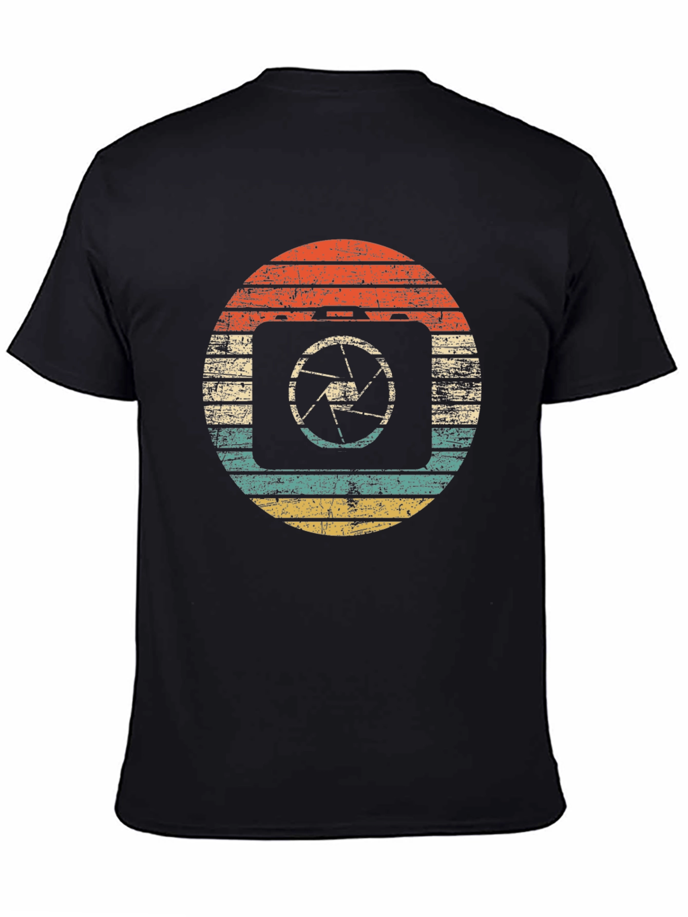 Black Retro Camera Graphic T-Shirt - Vintage Style Tee view 4