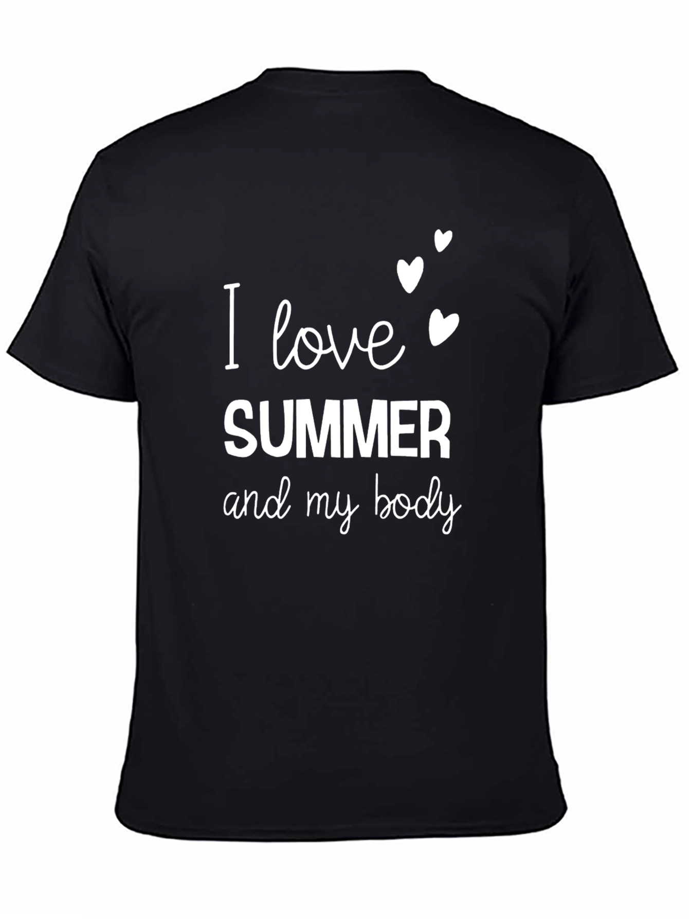 Black I Love Summer Graphic Tee view 4