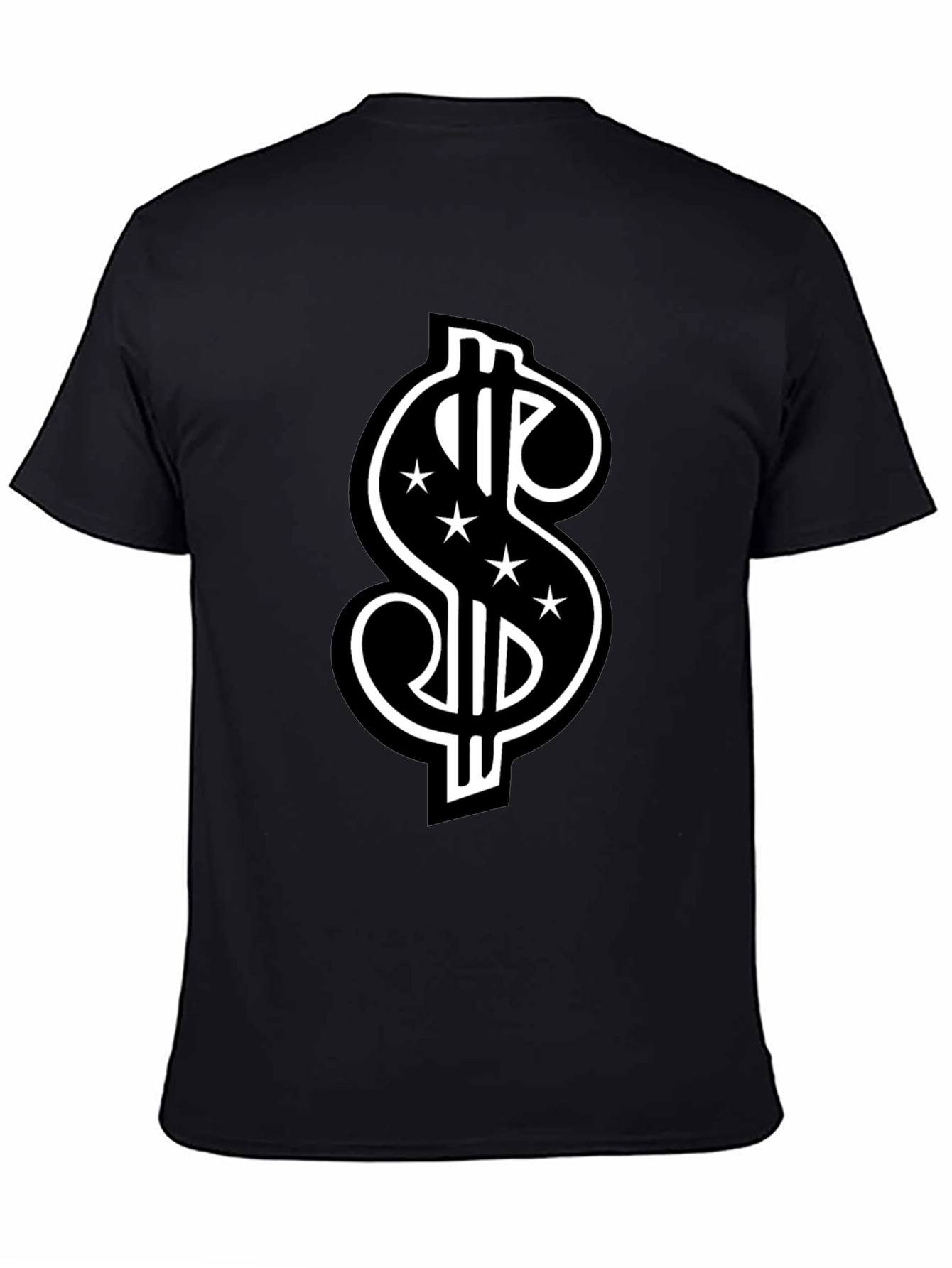 Black Dollar Sign Graphic Tee view 4