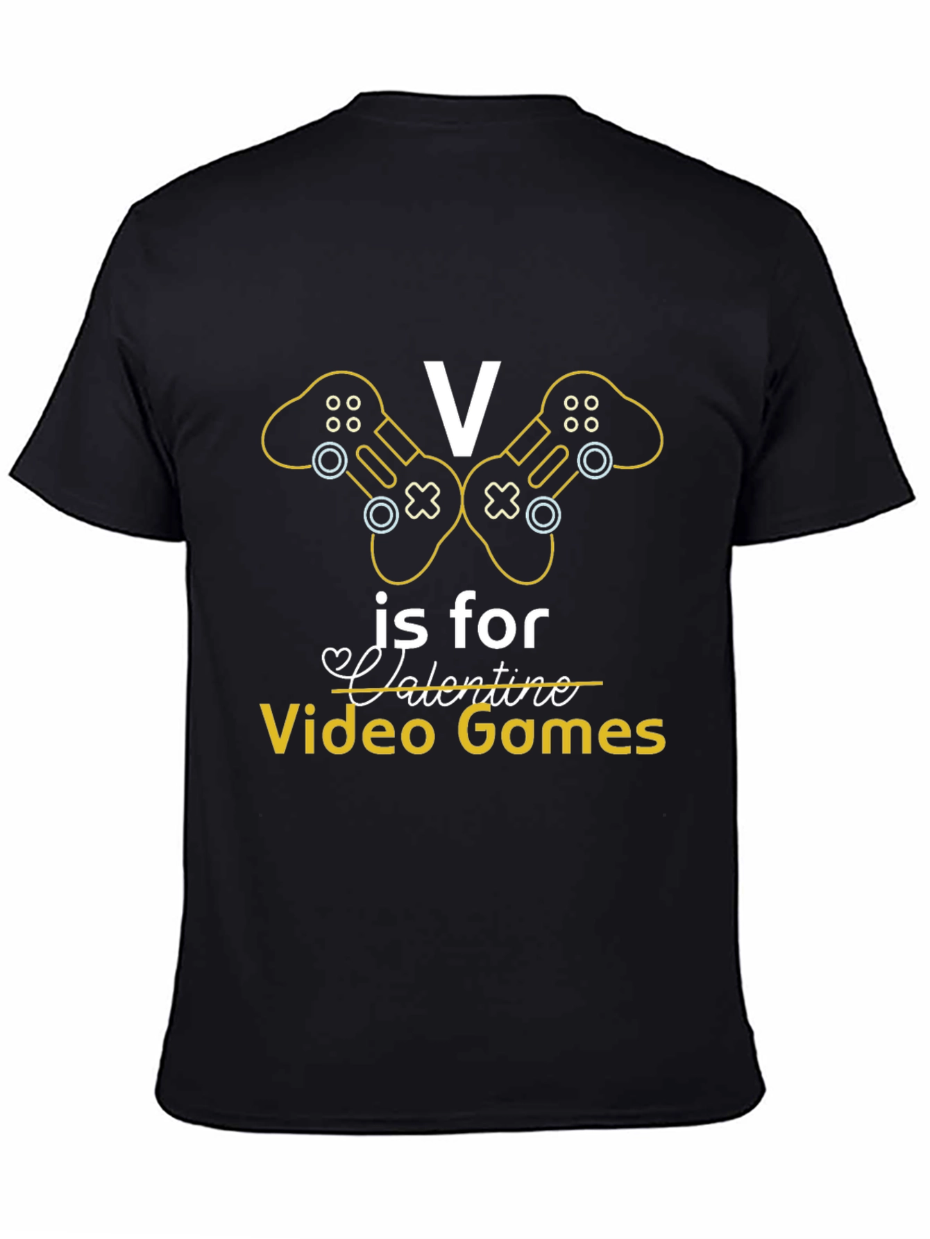 Black Gamer Valentine's Day T-Shirt view 4