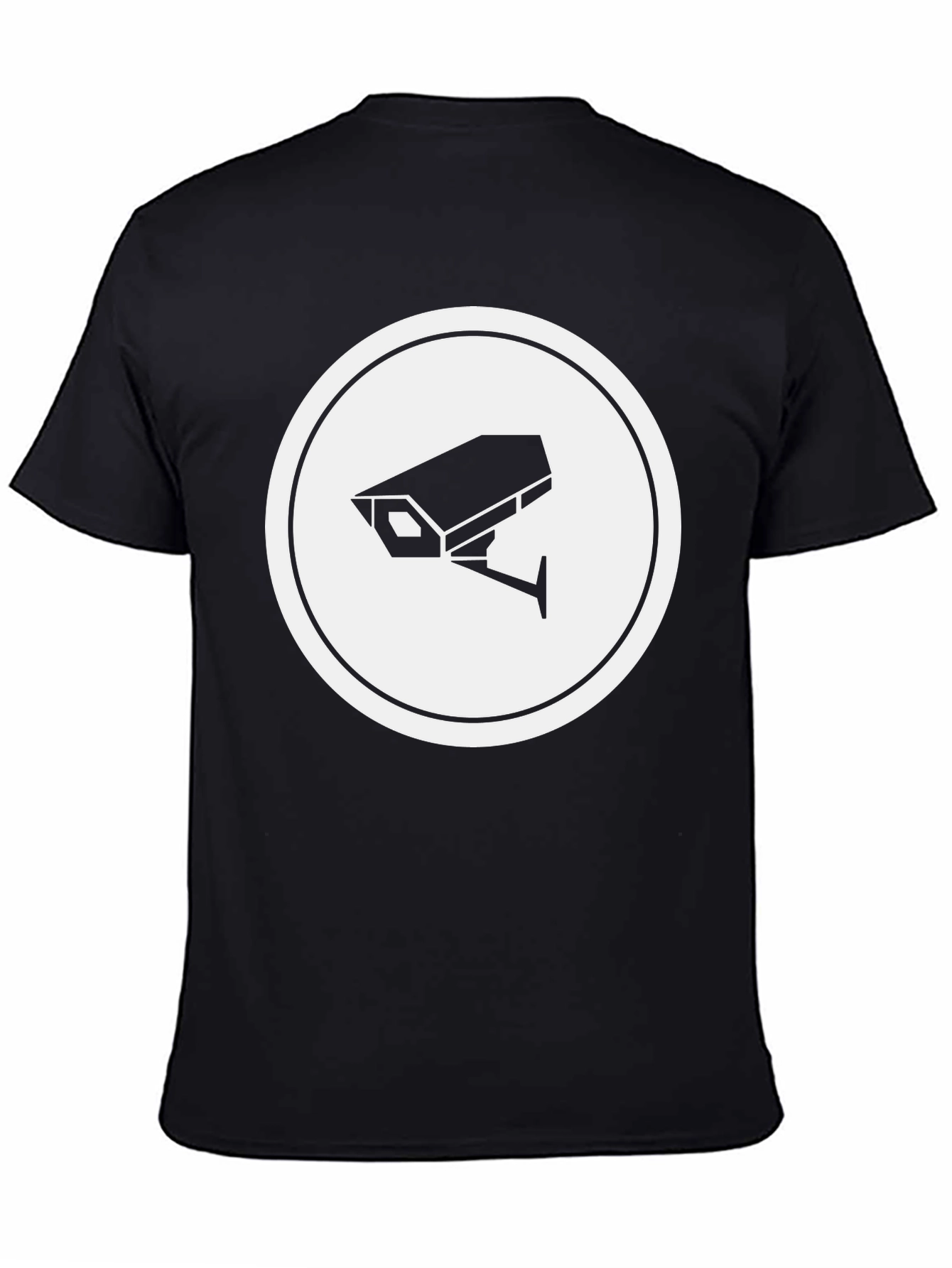 Black Surveillance Camera Graphic Tee - Black view 4
