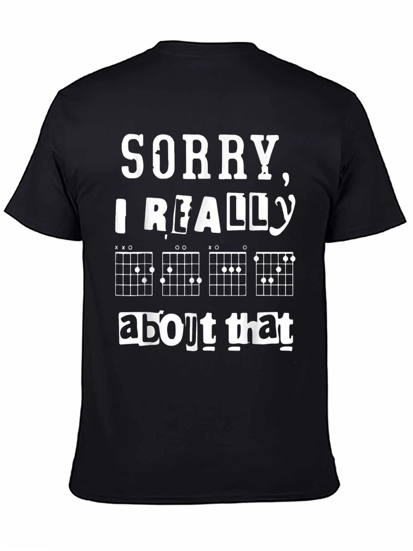Black Sorry, I Really Chord About That T-Shirt view 4