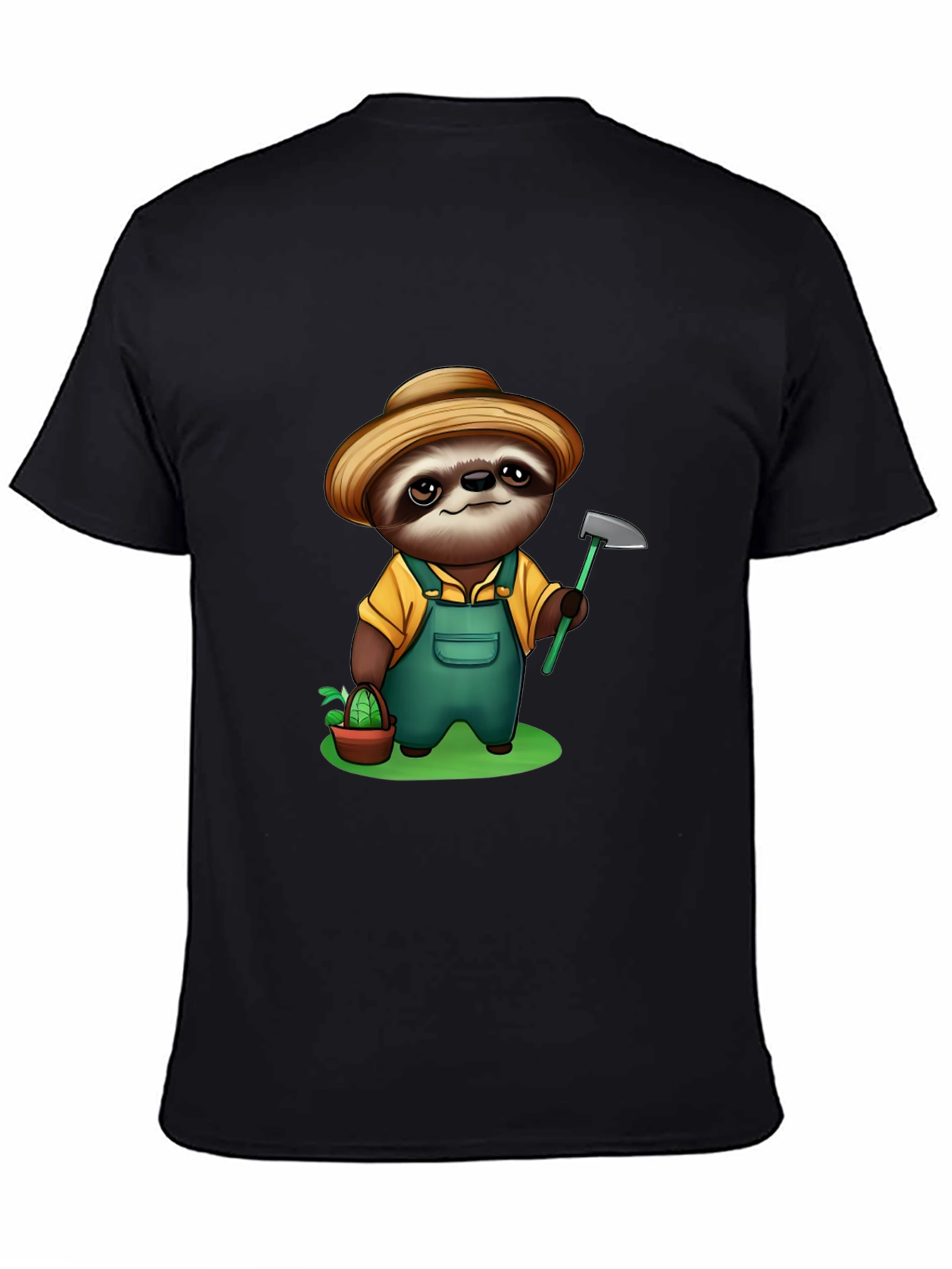 Sloth Farmer Graphic Tee - Cute Cartoon Design - 4