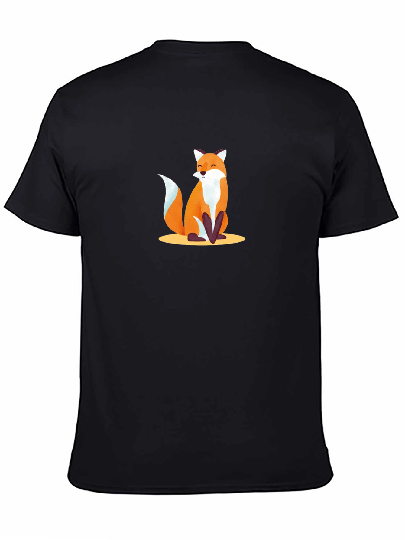 Black Fox Graphic T-Shirt - Black Cotton Tee view 4