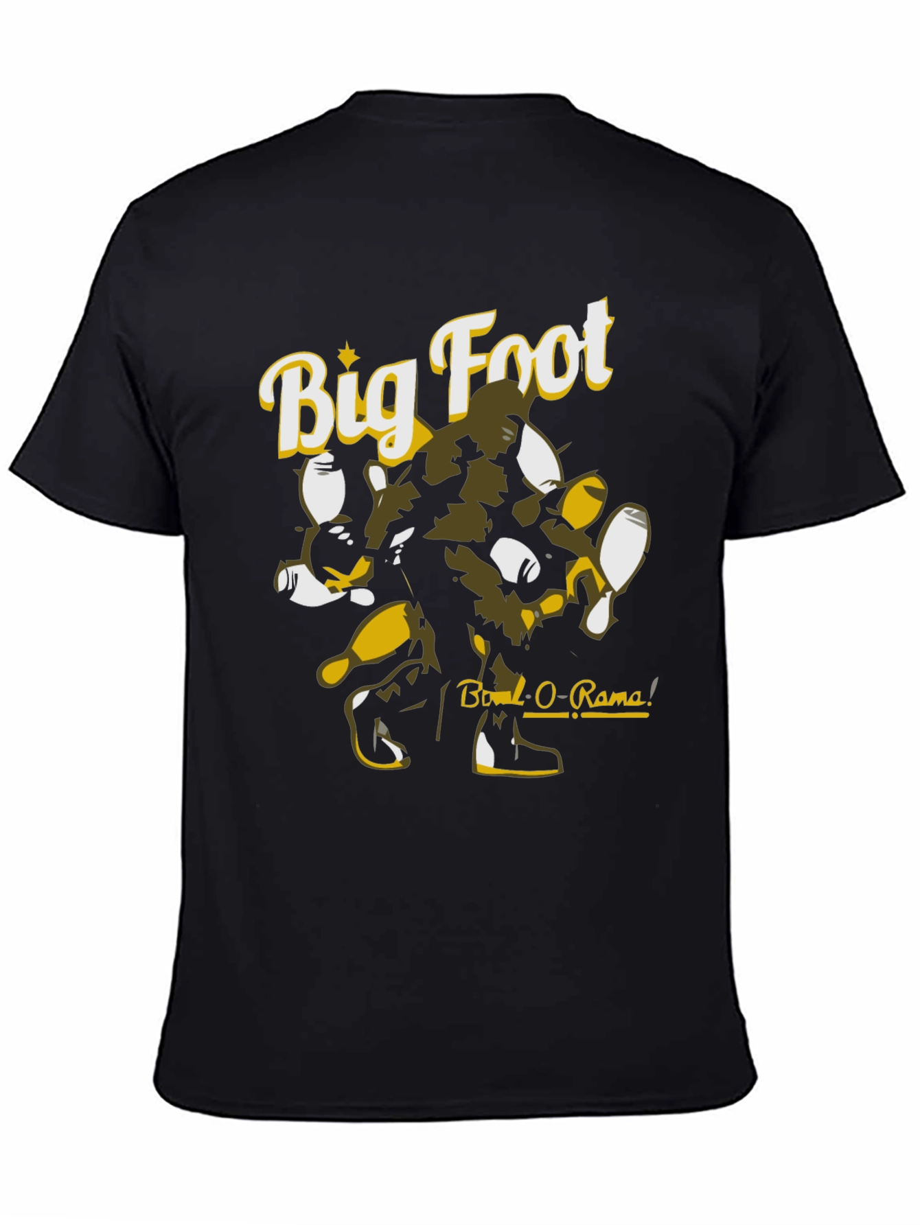 Black Big Foot Bowl-O-Rama Black Graphic Tee view 4