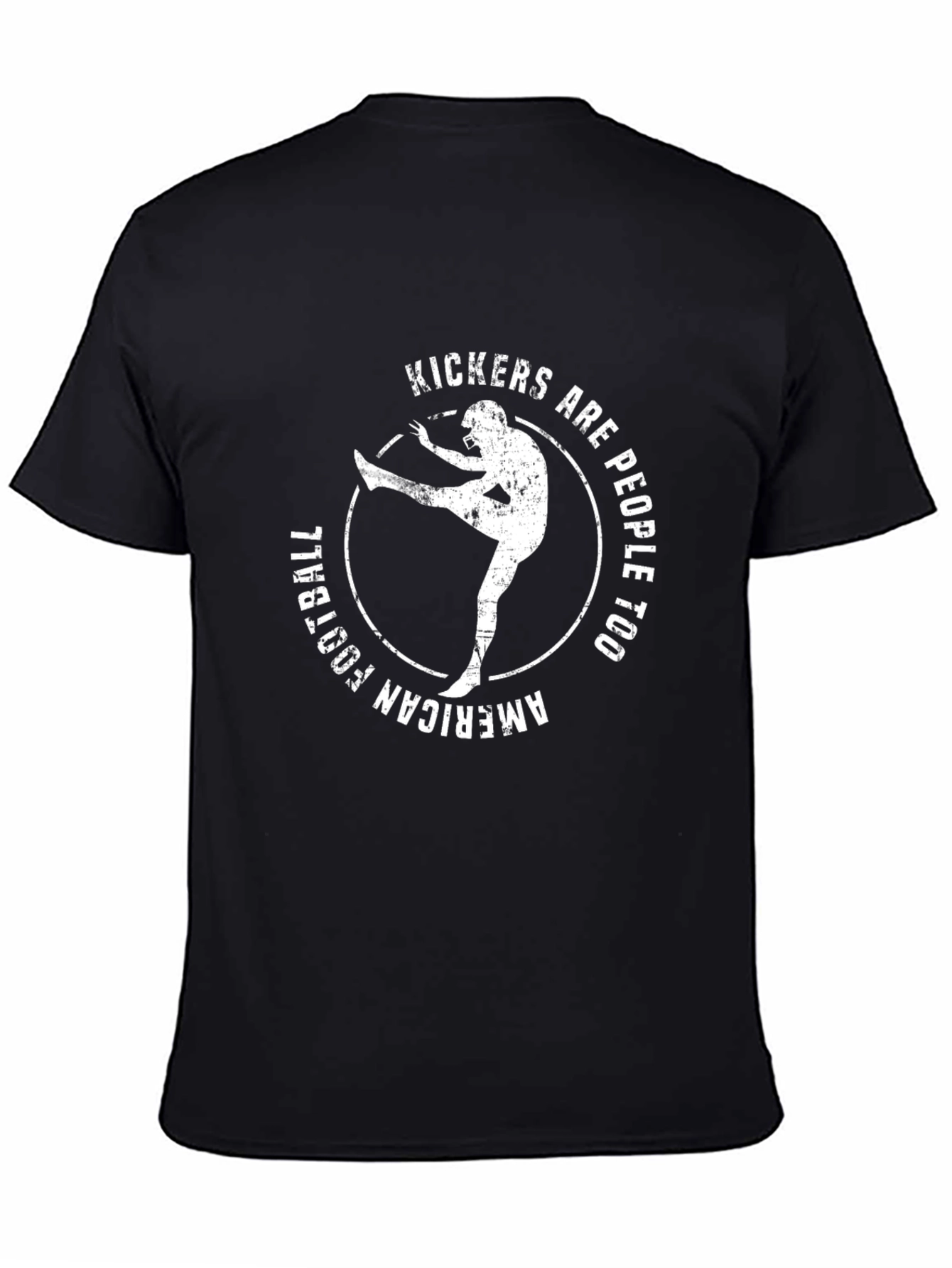 Black Kickers Are People Too T-Shirt - Football Fan Apparel view 4