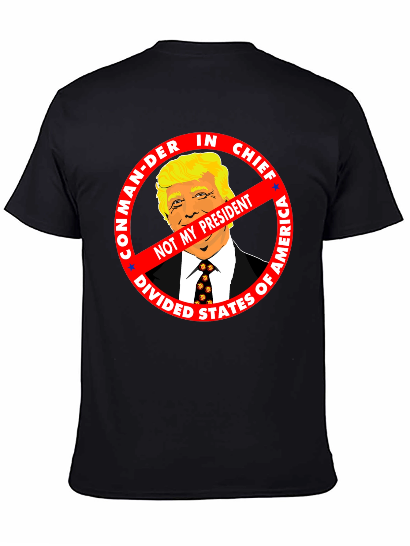Black Not My President Anti-Trump Graphic Tee view 4