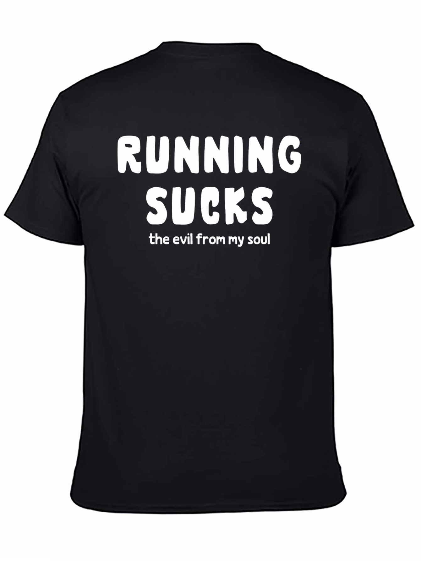 Black Running Sucks Black T-Shirt view 4