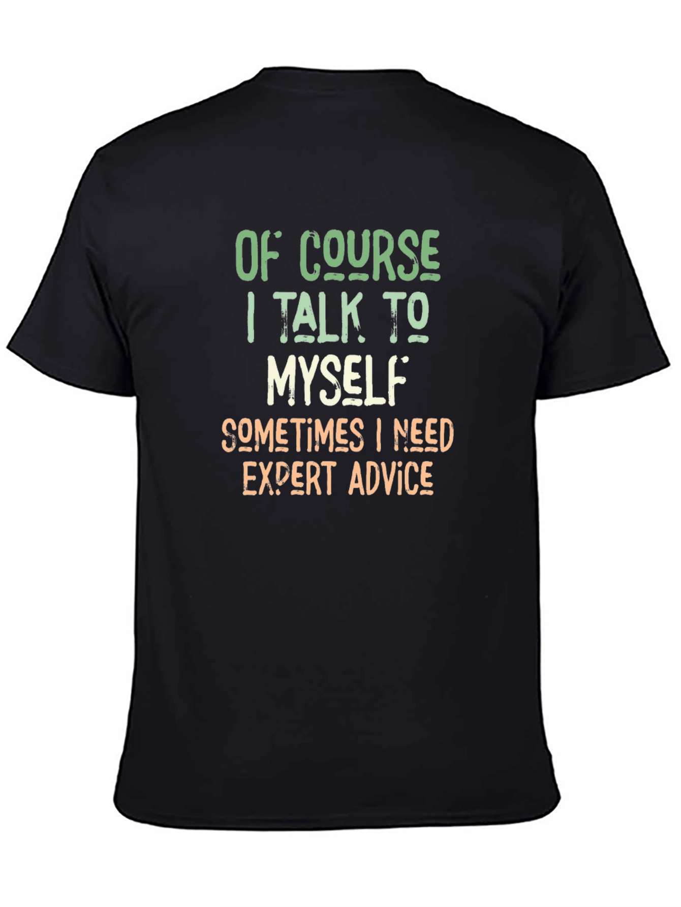 Black Expert Advice Tee - Funny Graphic T-Shirt view 4
