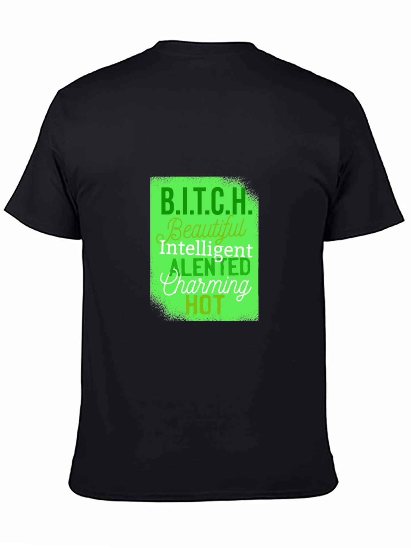 Black B.I.T.C.H. Definition Graphic Tee - Black view 4