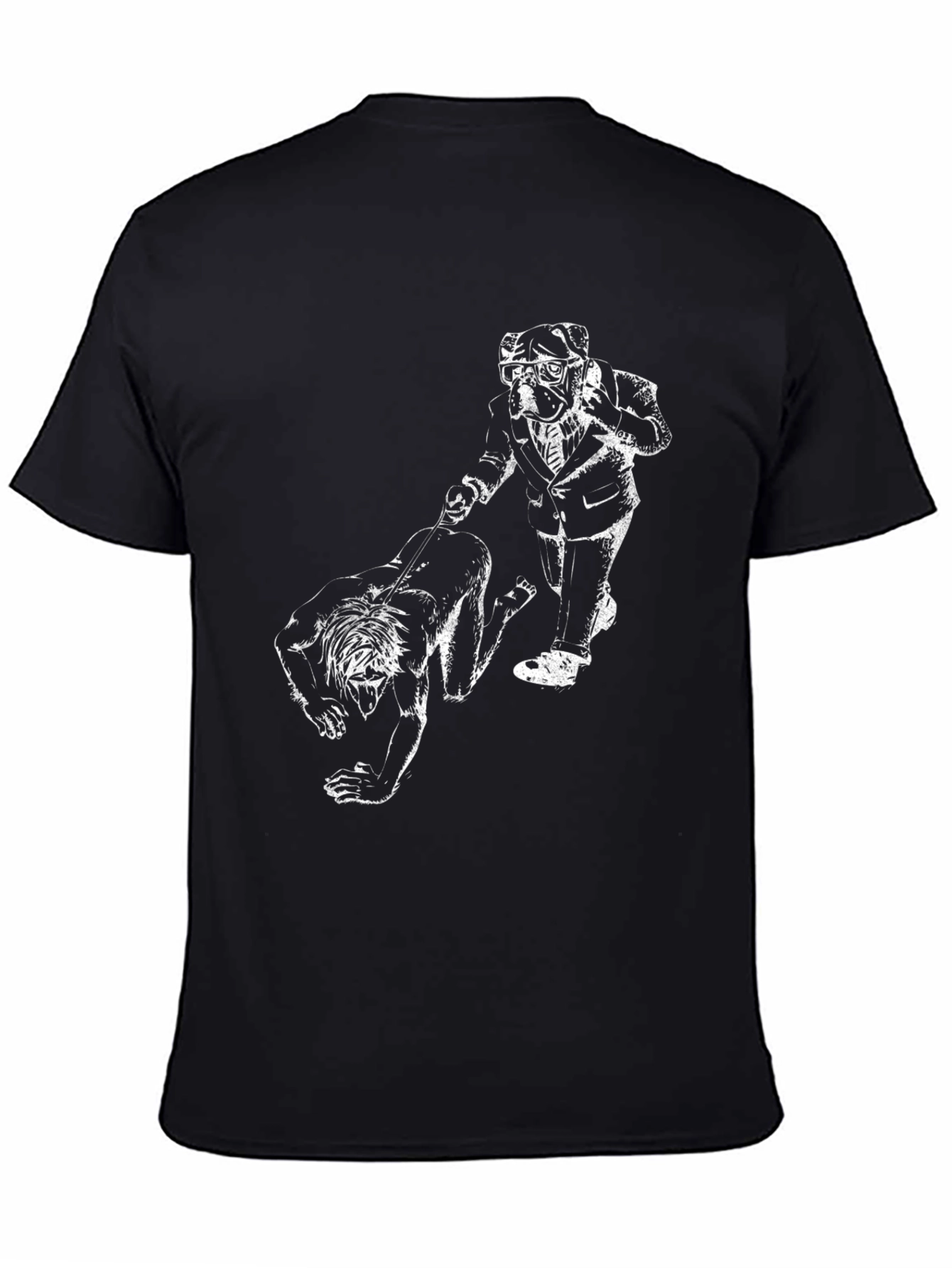 Black Dogfather T-Shirt - Black Crew Neck view 4