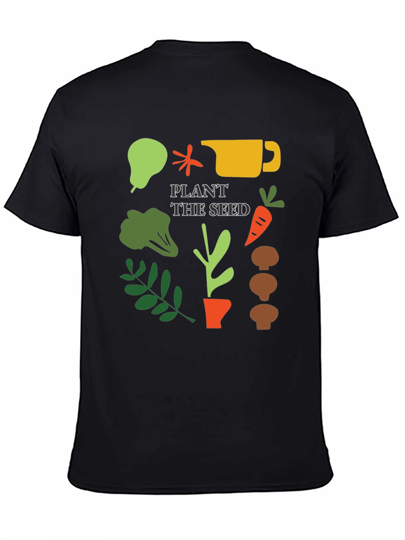 Black Plant the Seed Graphic Tee - Gardening T-Shirt view 4