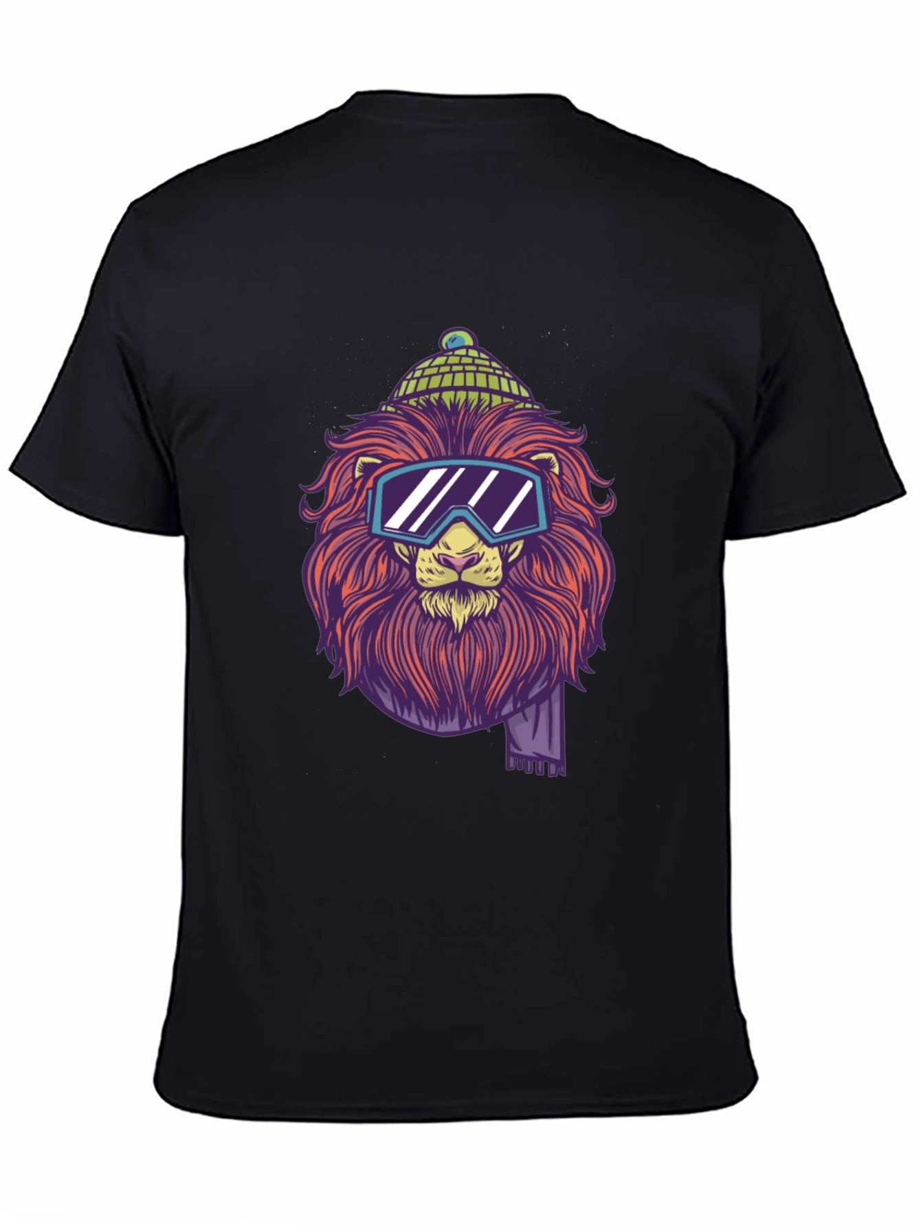 Black Lion Graphic Tee - Cool Winter Style view 4