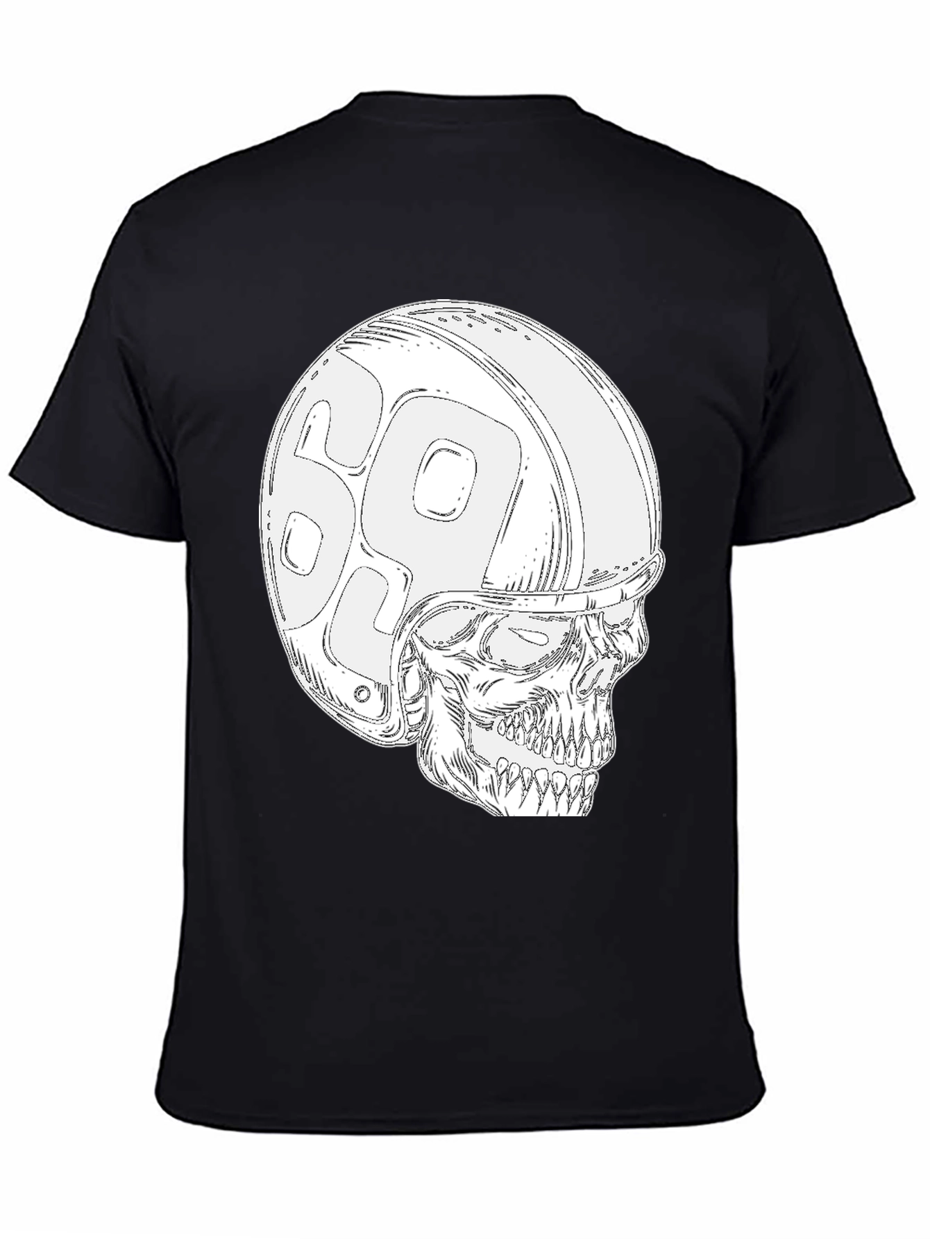 Black Skull 69 Helmet T-Shirt - Ride in Style! view 4