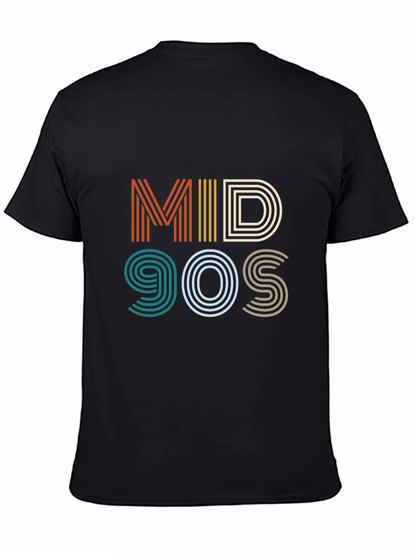Black Retro Mid 90s Graphic Tee - Vintage Style view 4