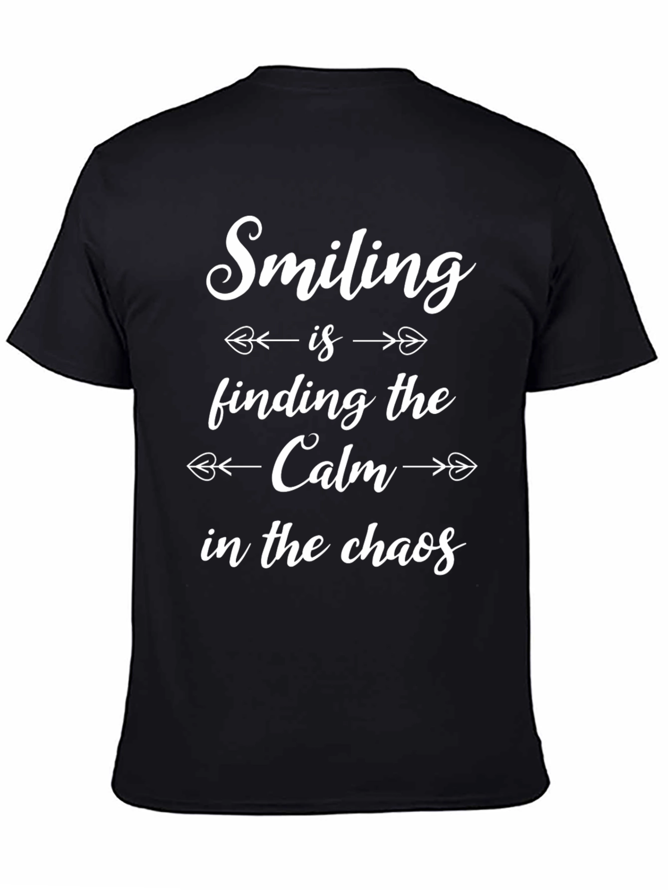 Black Smiling is Finding Calm T-Shirt view 4