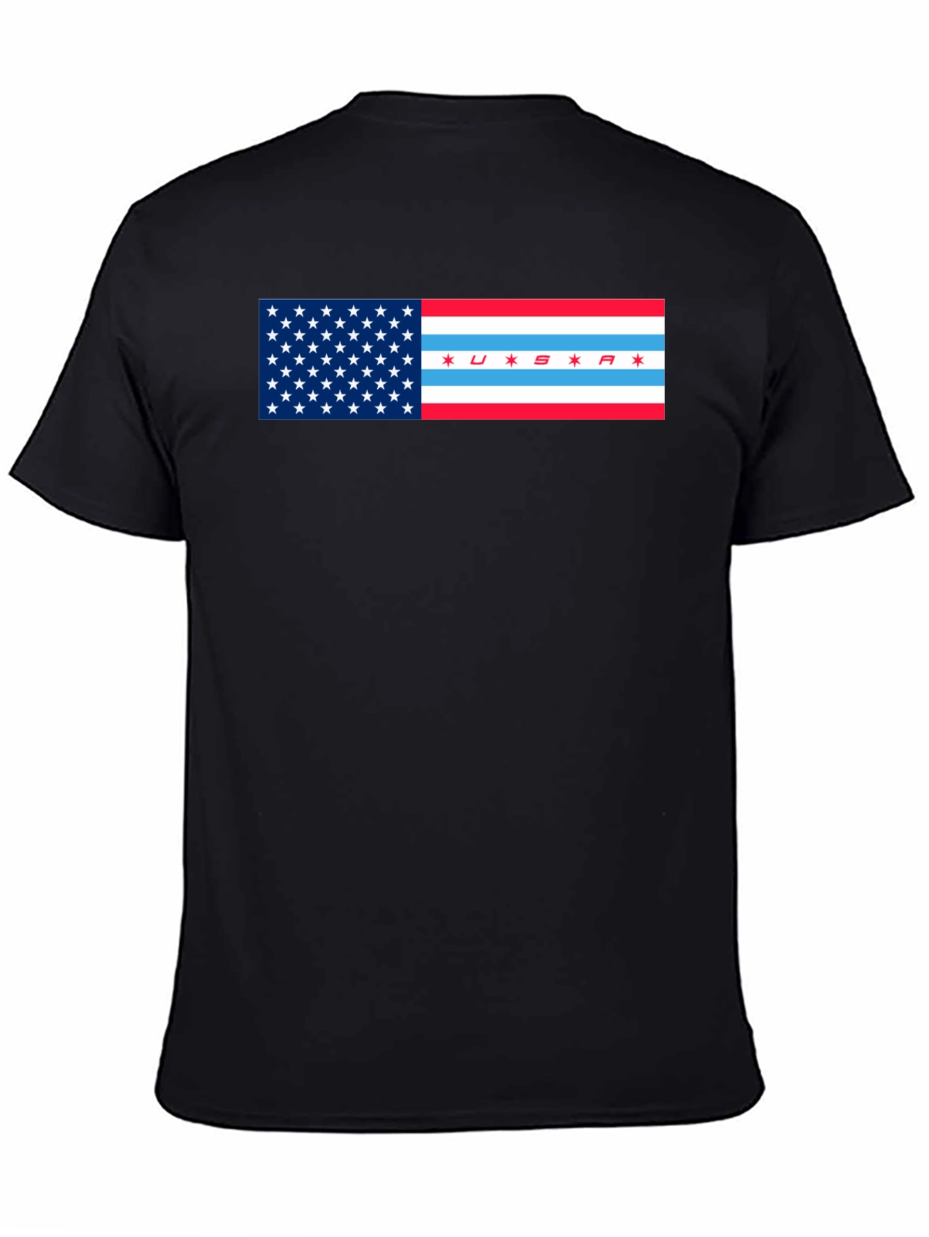 Black USSA Flag Graphic T-Shirt - Patriot Style view 4