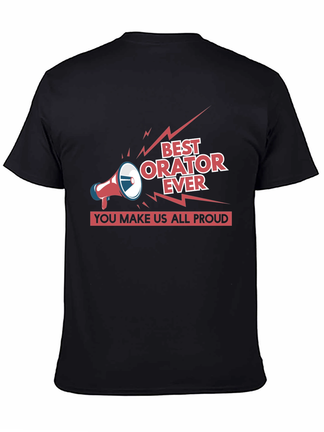 Black Best Orator Ever Graphic T-Shirt view 4