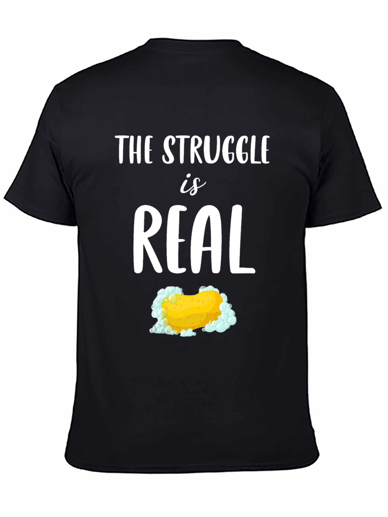 Black The Struggle is Real T-Shirt view 4