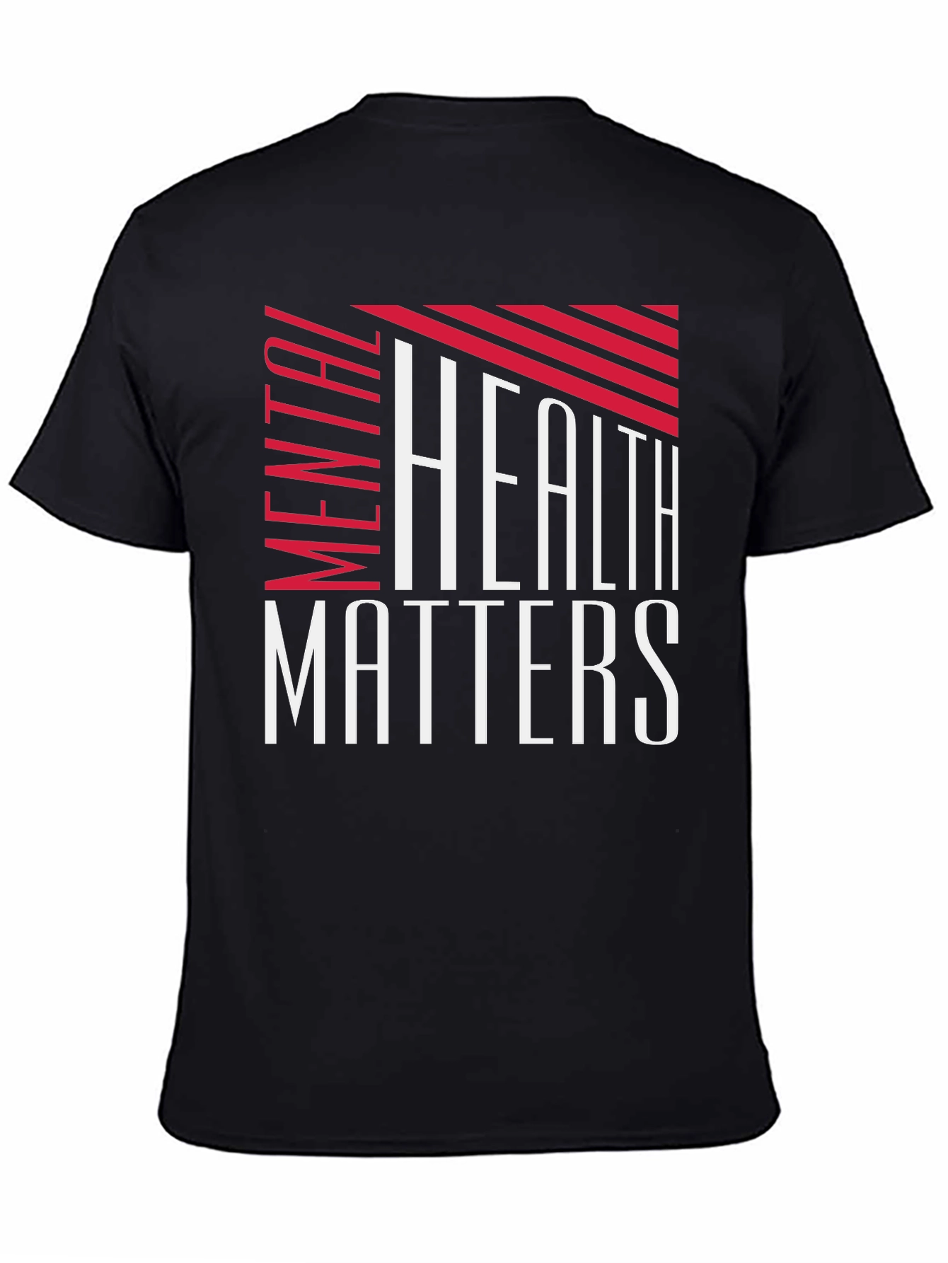 Black Mental Health Matters Graphic Tee - Black view 4
