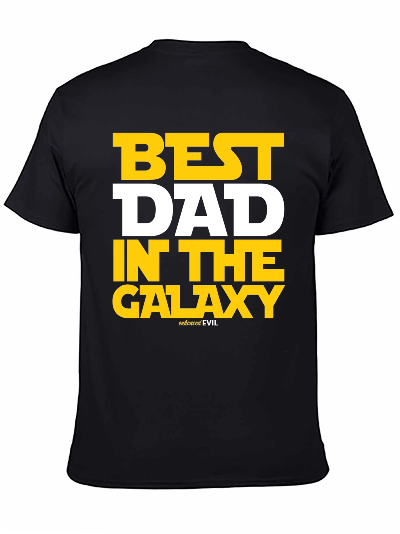 Black Best Dad in the Galaxy T-Shirt view 4
