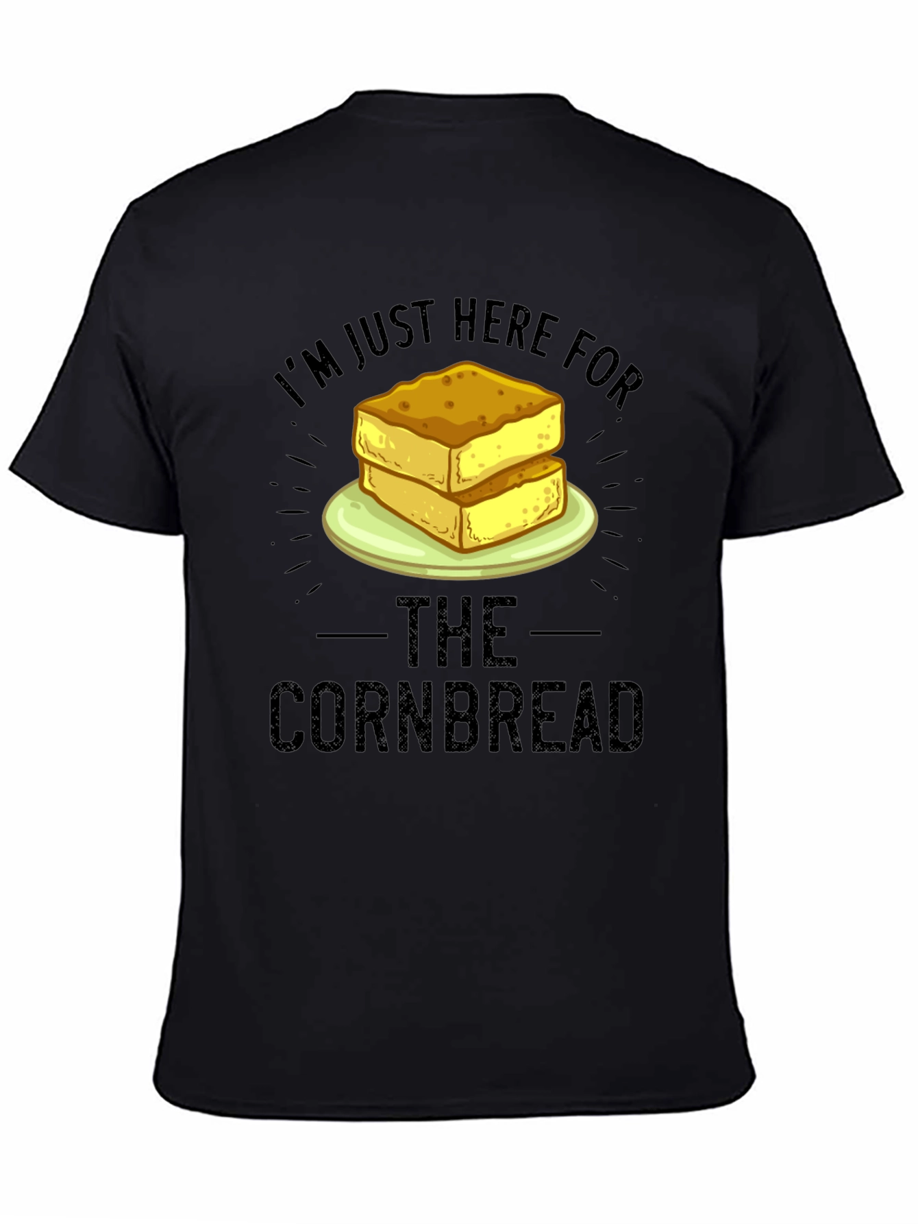 Black Cornbread Lover T-Shirt - Funny Foodie Tee view 4