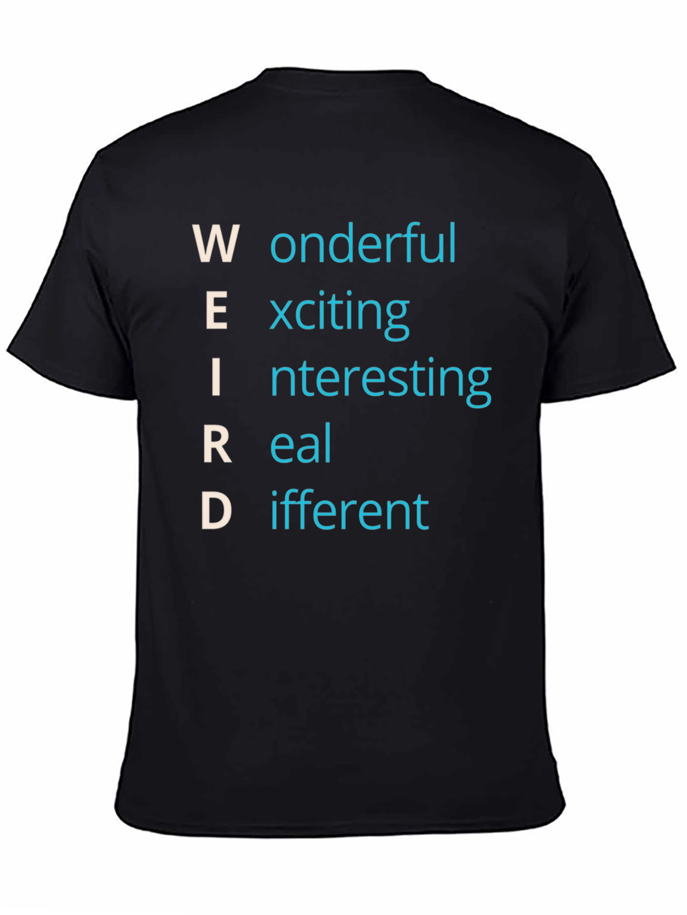 Black Weird Definition T-Shirt - Wonderful Exciting Apparel view 4