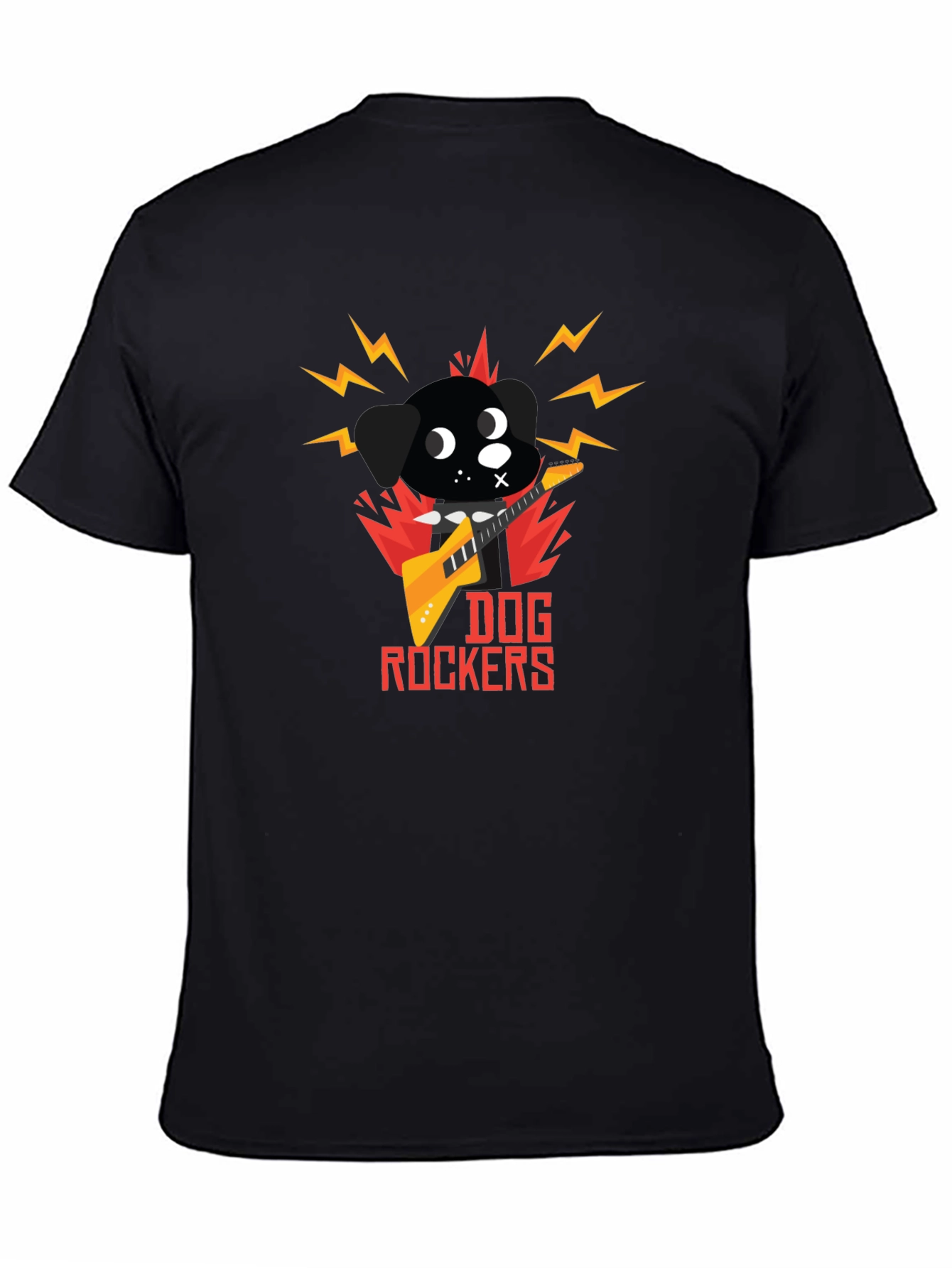 Black Dog Rockers T-Shirt - Cool Graphic Tee view 4