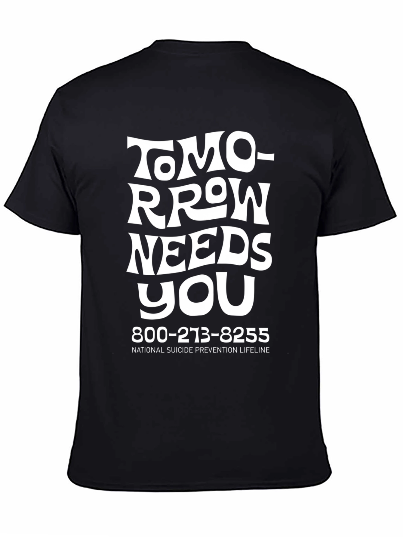 Black Tomorrow Needs You Suicide Prevention Lifeline Tee view 4