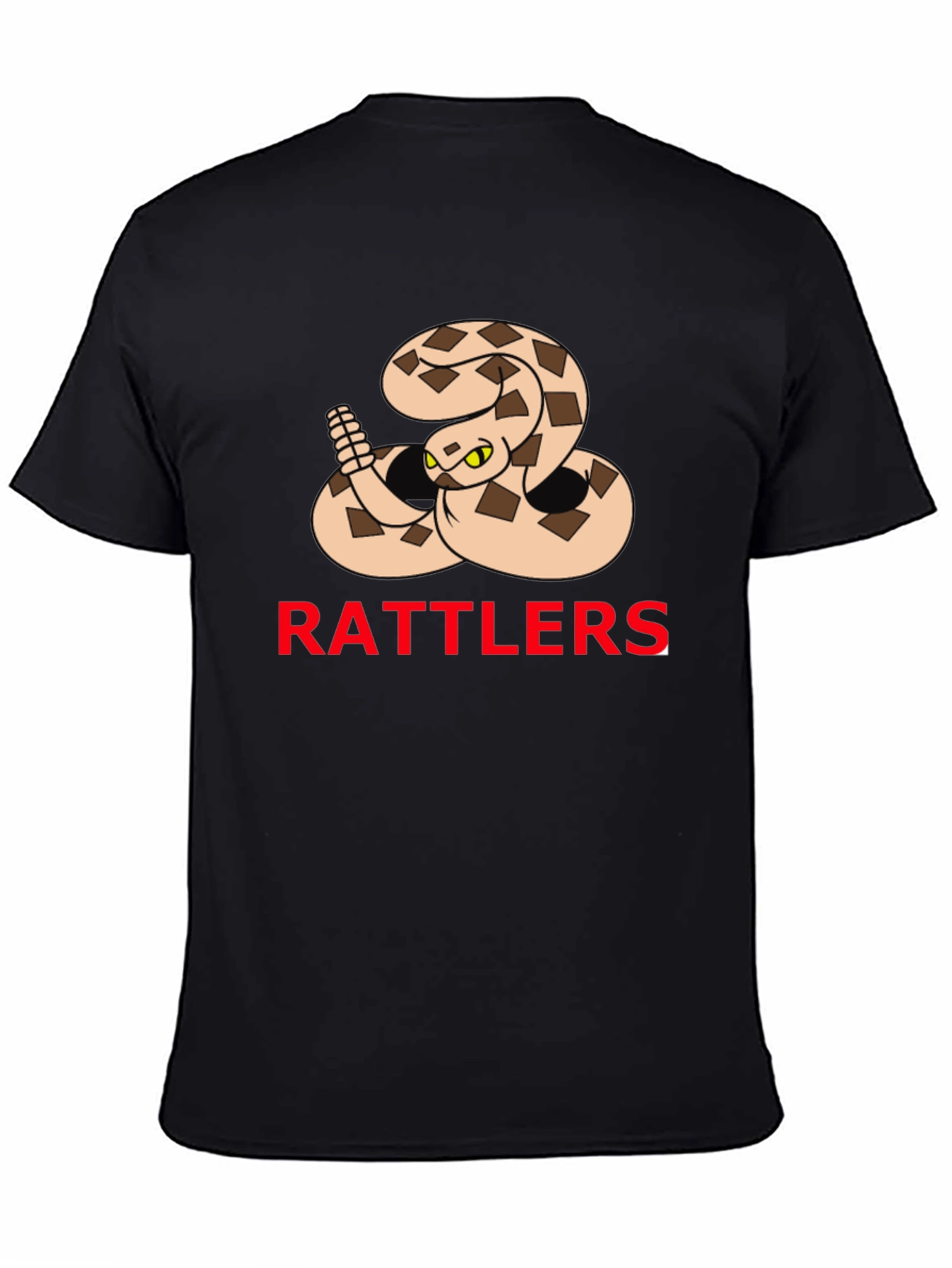 Black Rattlers Snake Graphic T-Shirt view 4