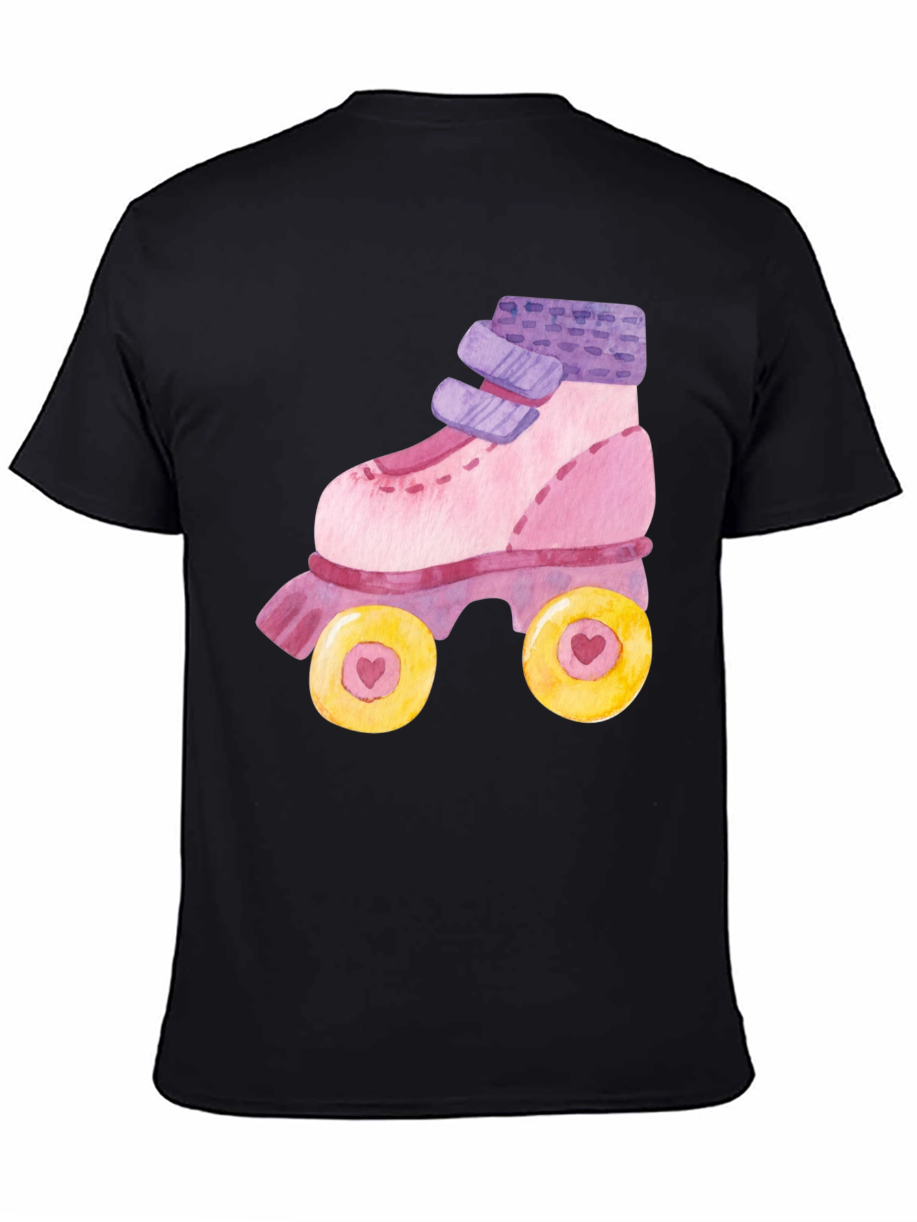 Black Skate T-Shirt: Retro Style, Black Tee view 4