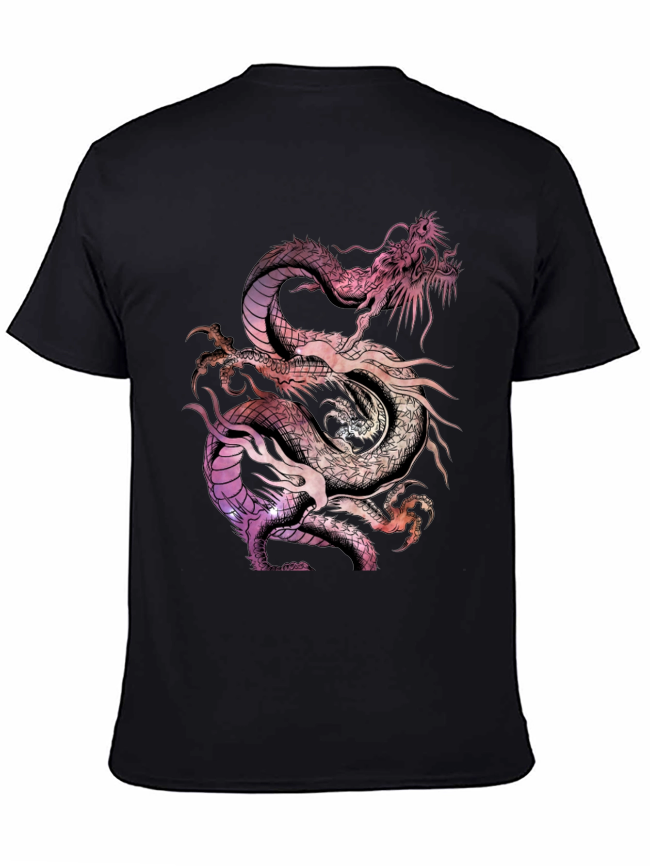 Black Dragon T-Shirt - Colorful Graphic Tee view 4