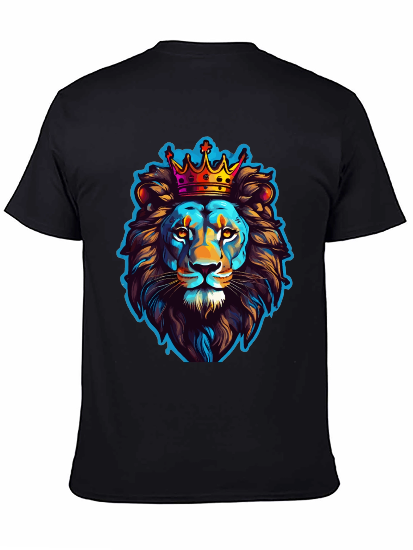 Black Lion King Graphic Tee - Men's Black T-Shirt view 4